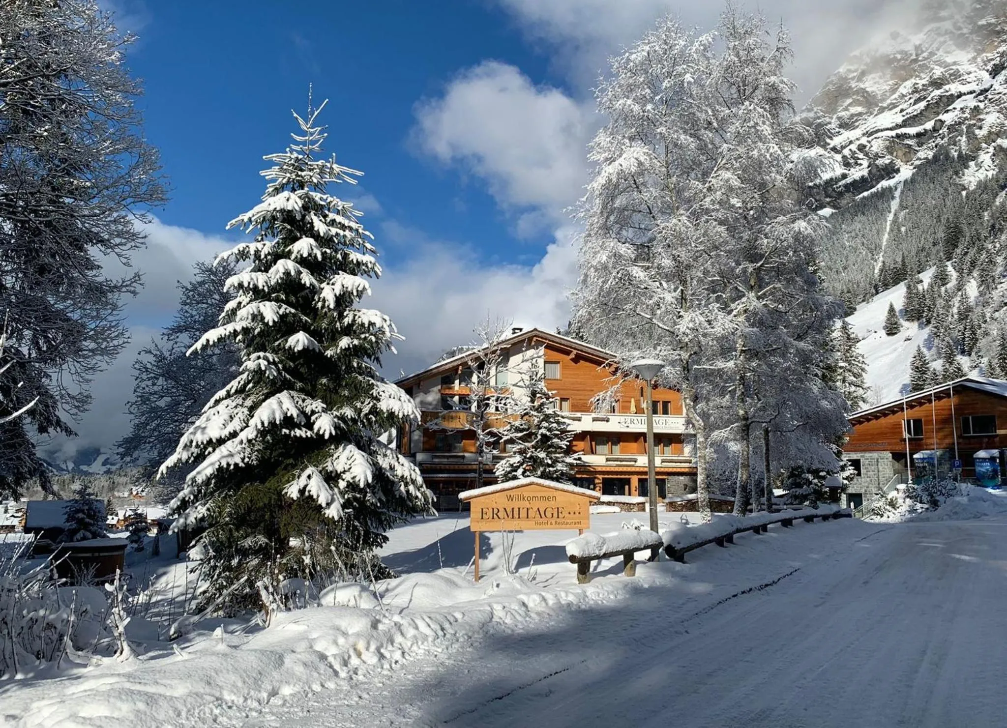 Property building in Typically Swiss Hotel Ermitage