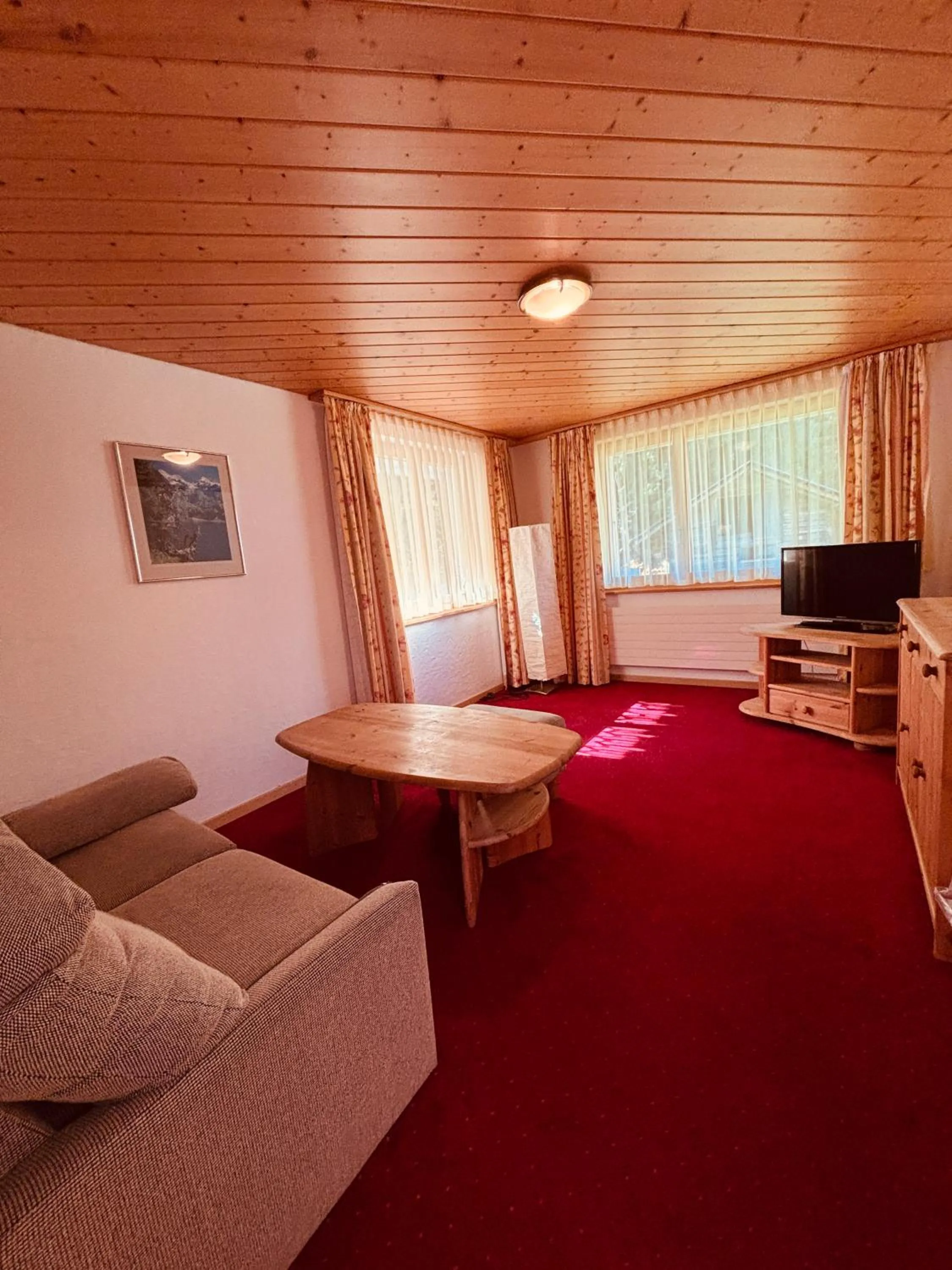 Communal lounge/ TV room in Typically Swiss Hotel Ermitage