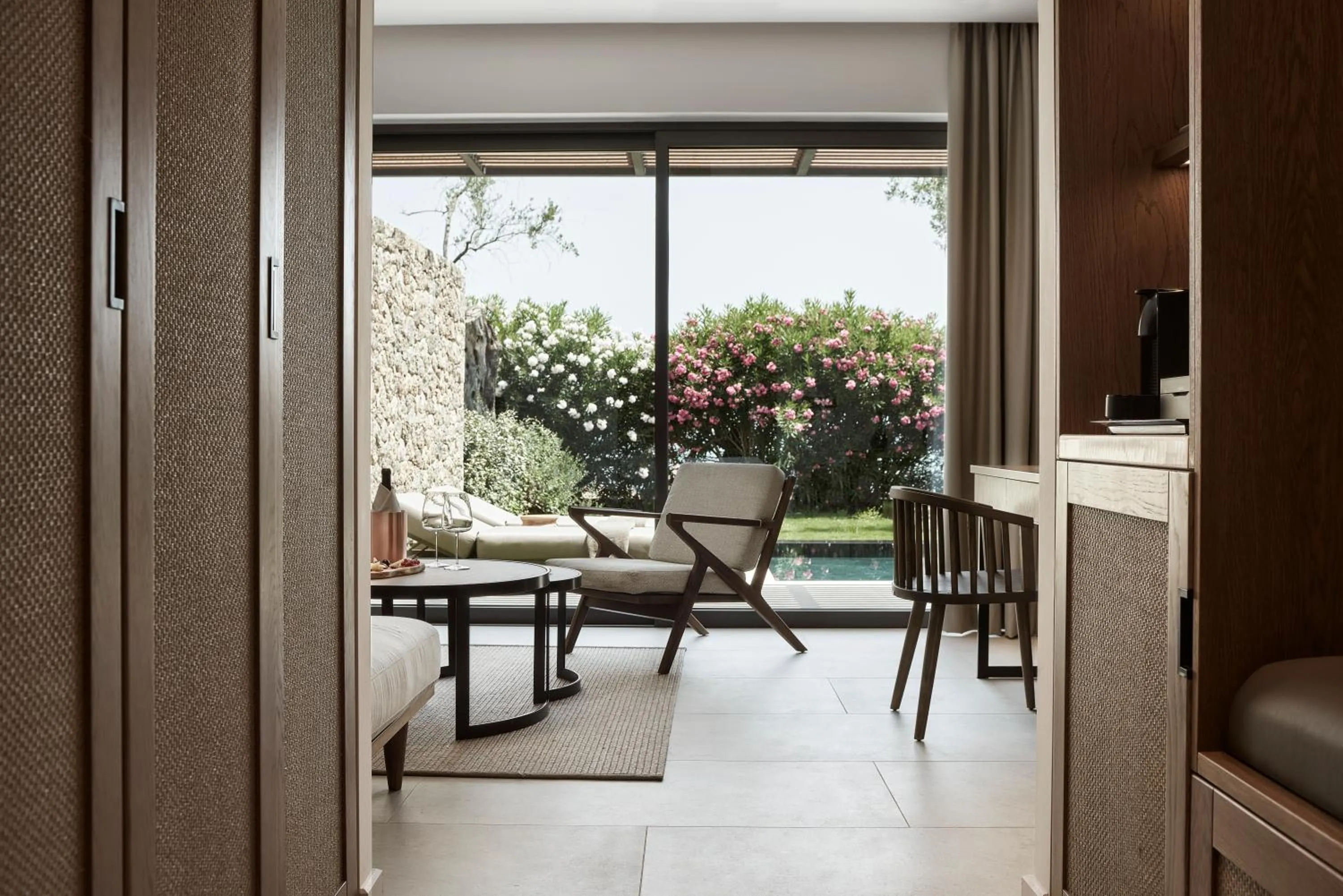 Seating area in The Olivar Suites