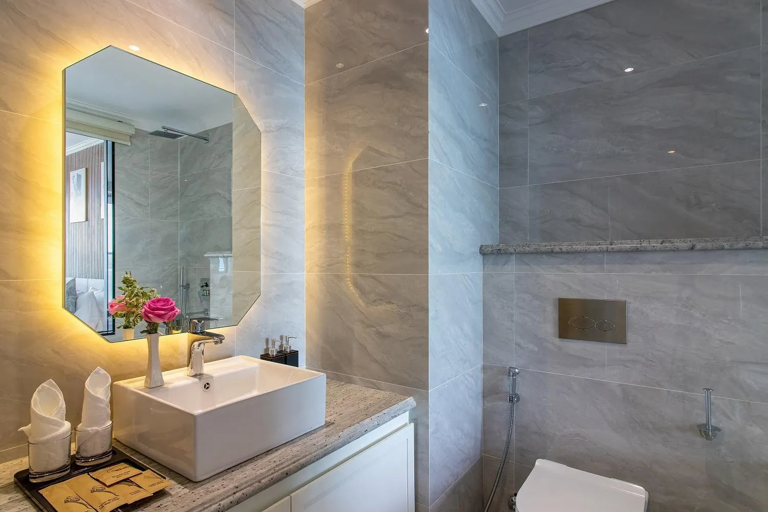 Shower in La Vague Hotel