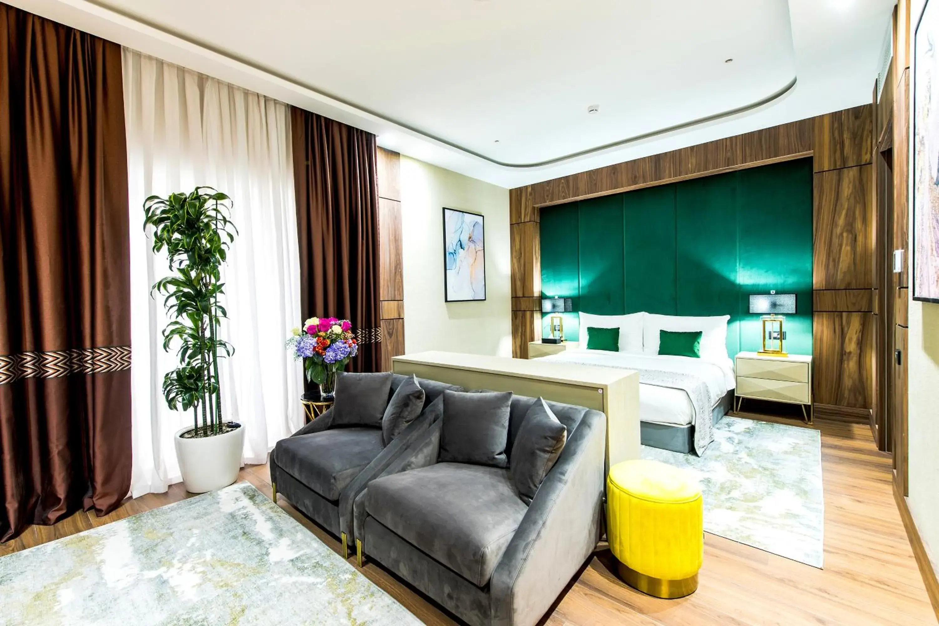 Seating area, Bed in Rixos Turkistan Seating area, Bed in Rixos Turkistan