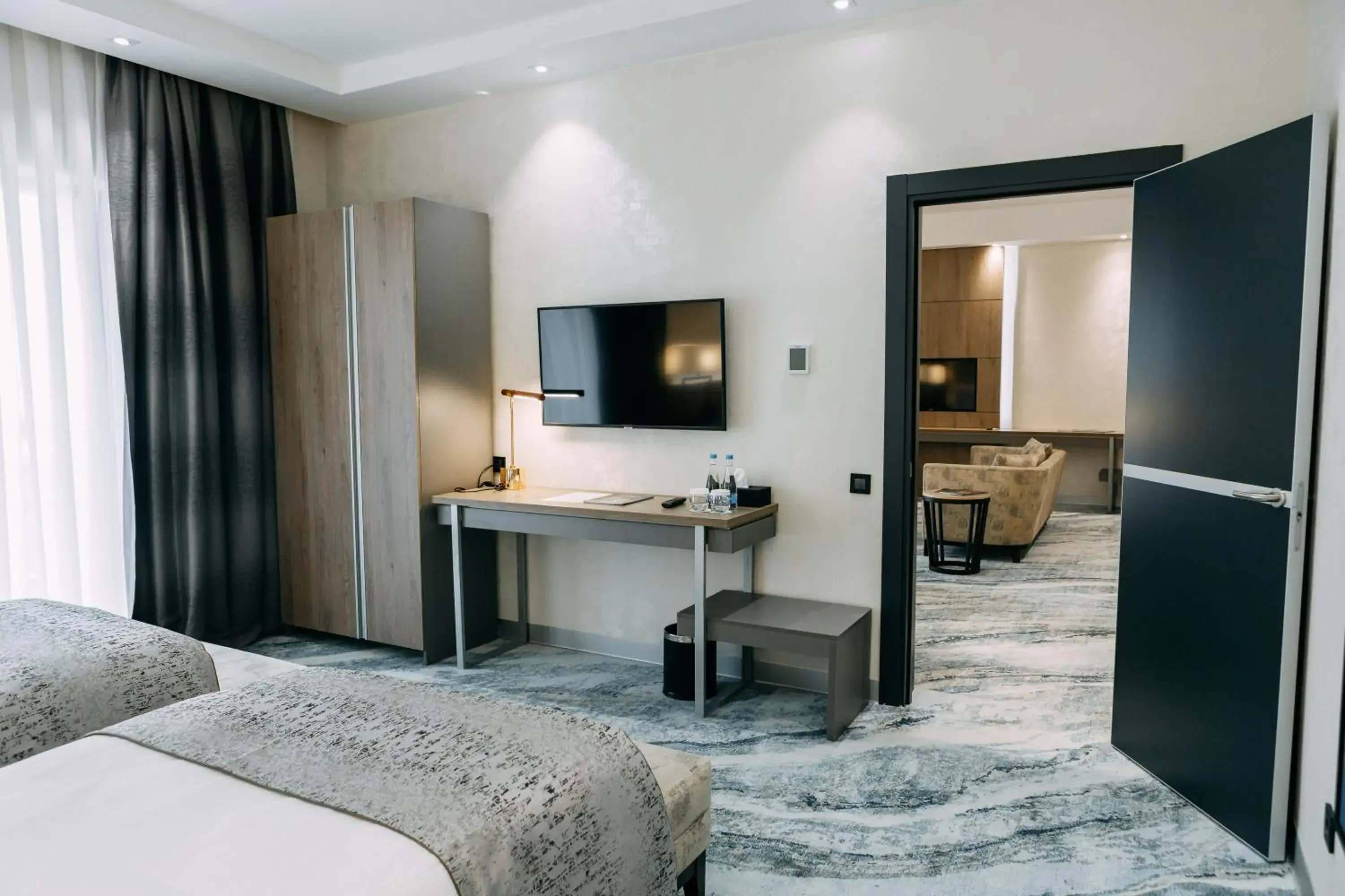 Seating area, Bed in Rixos Turkistan Seating area, Bed in Rixos Turkistan