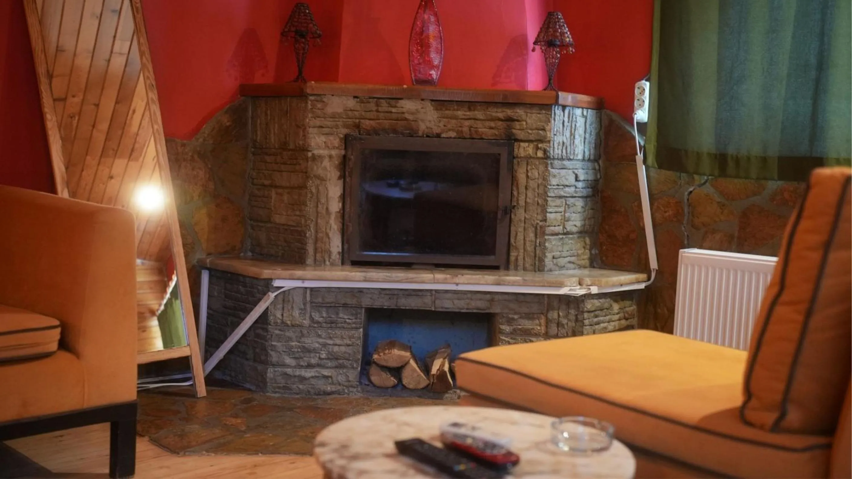 fireplace in Treetops Park Hotel