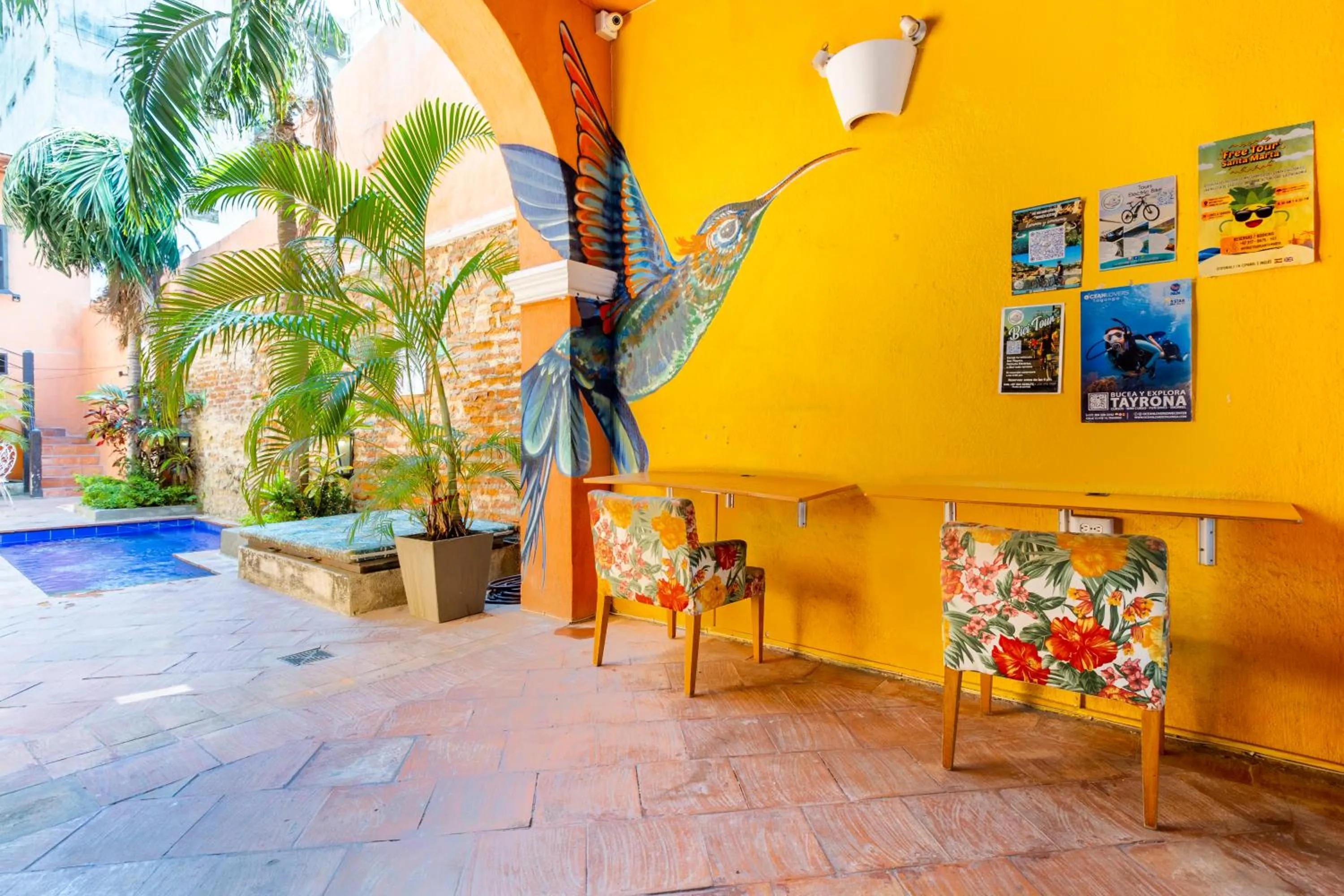 Seating area in Gagaka Rua hostel