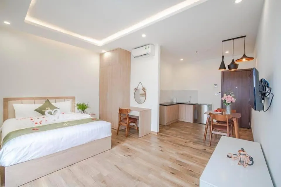 TV and multimedia, Bed in Maris Da Nang Hotel & Apartment