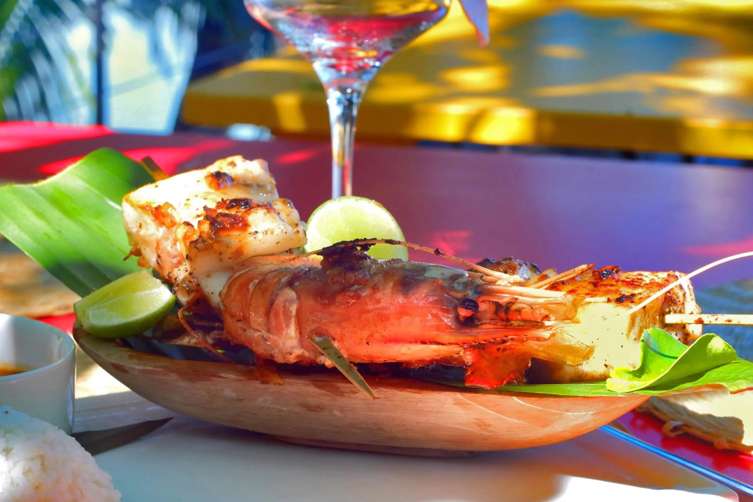 Food close-up in L'heure Bleue