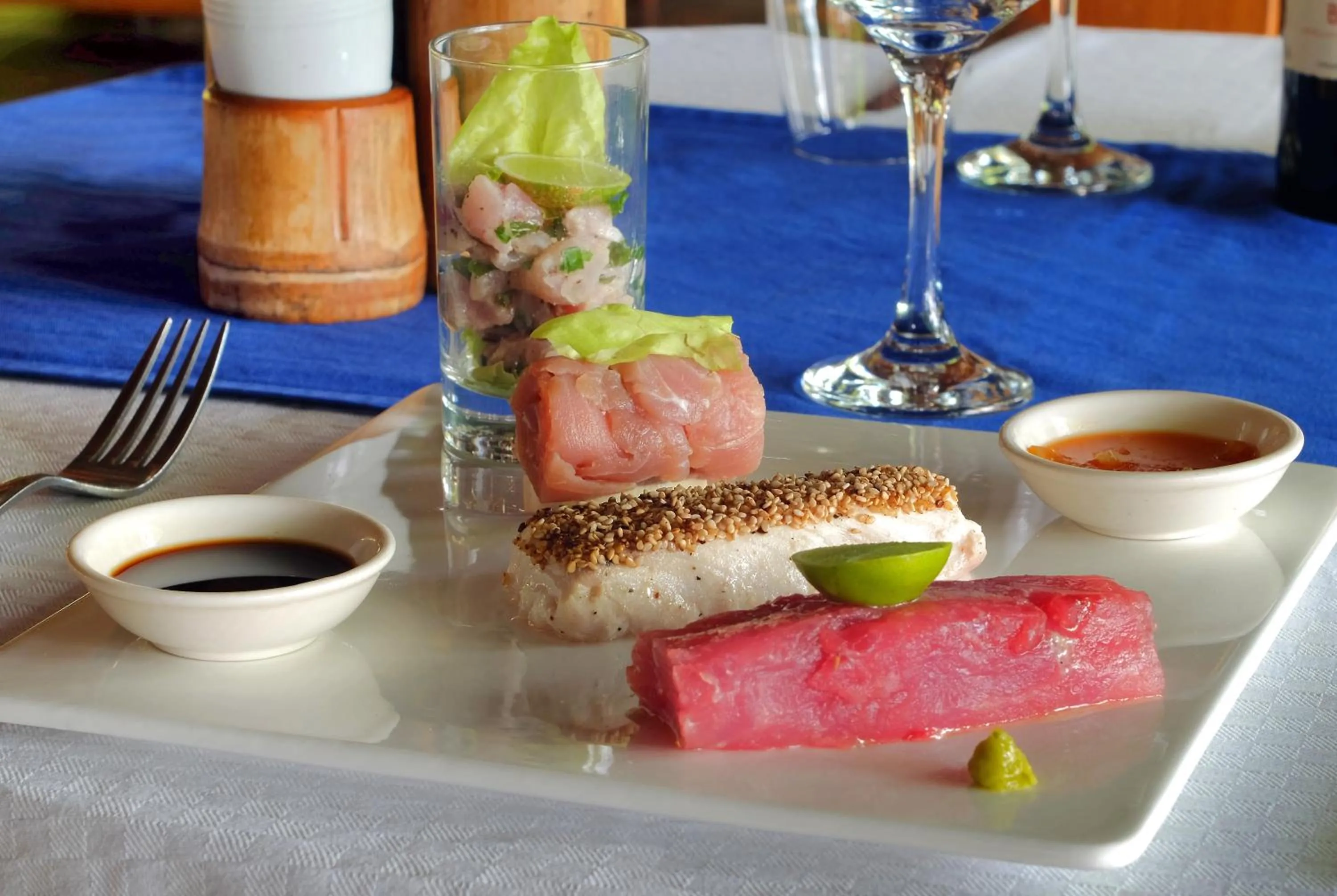 Food close-up in L'heure Bleue