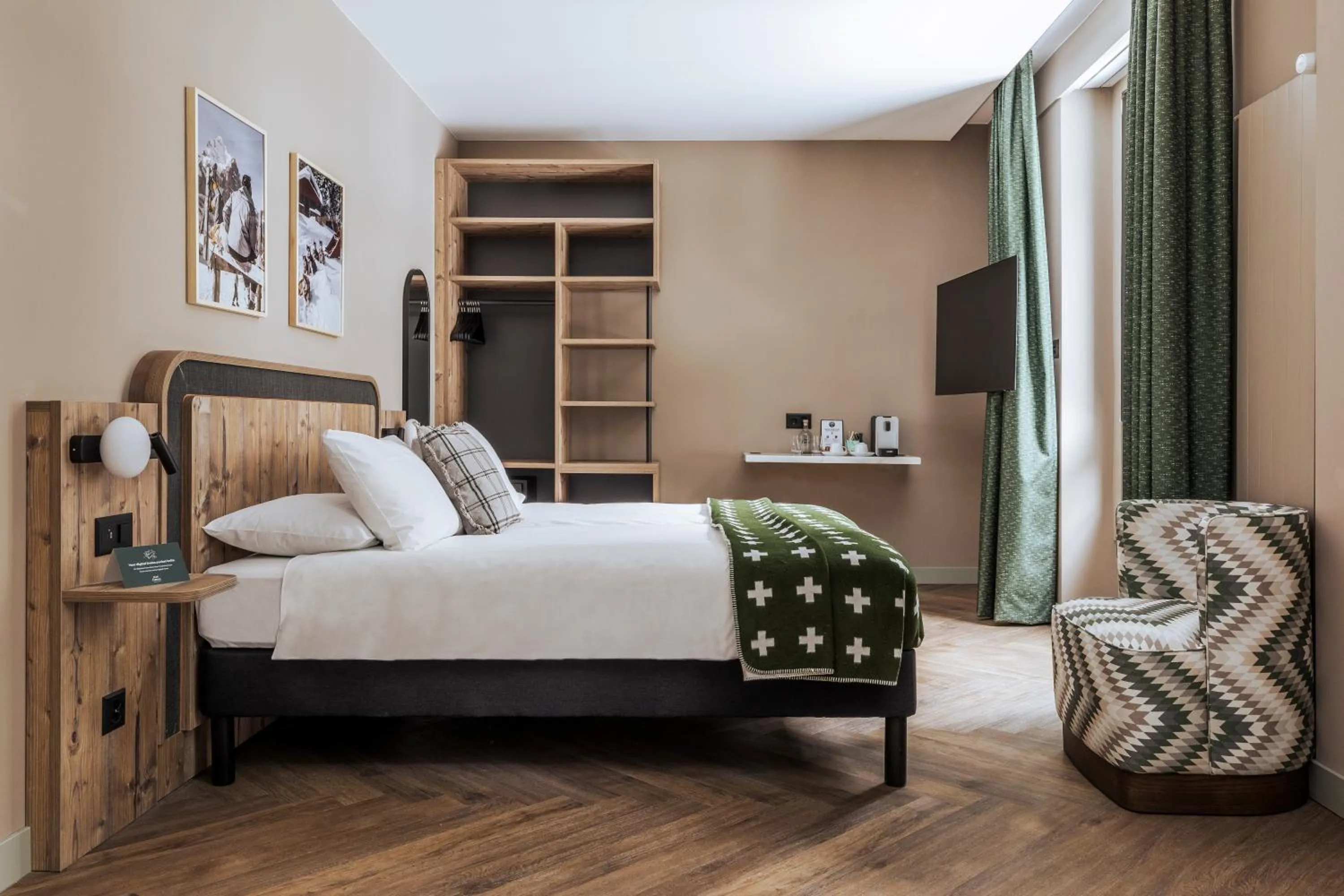 Bedroom, Bed in Hotel Valaisia Crans Montana, a Faern Collection Resort