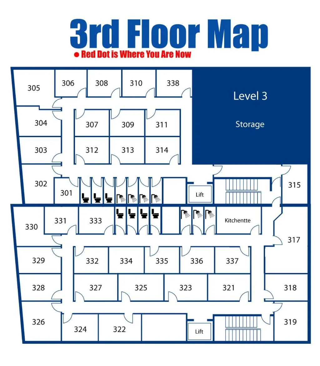 Floor plan in Oceanic Hostel