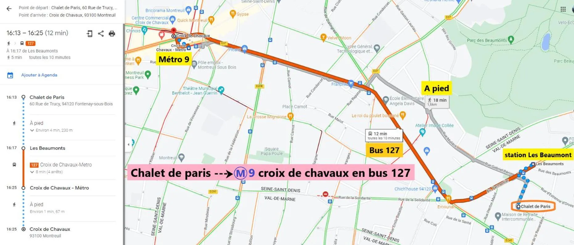 Location in Chalet de Paris