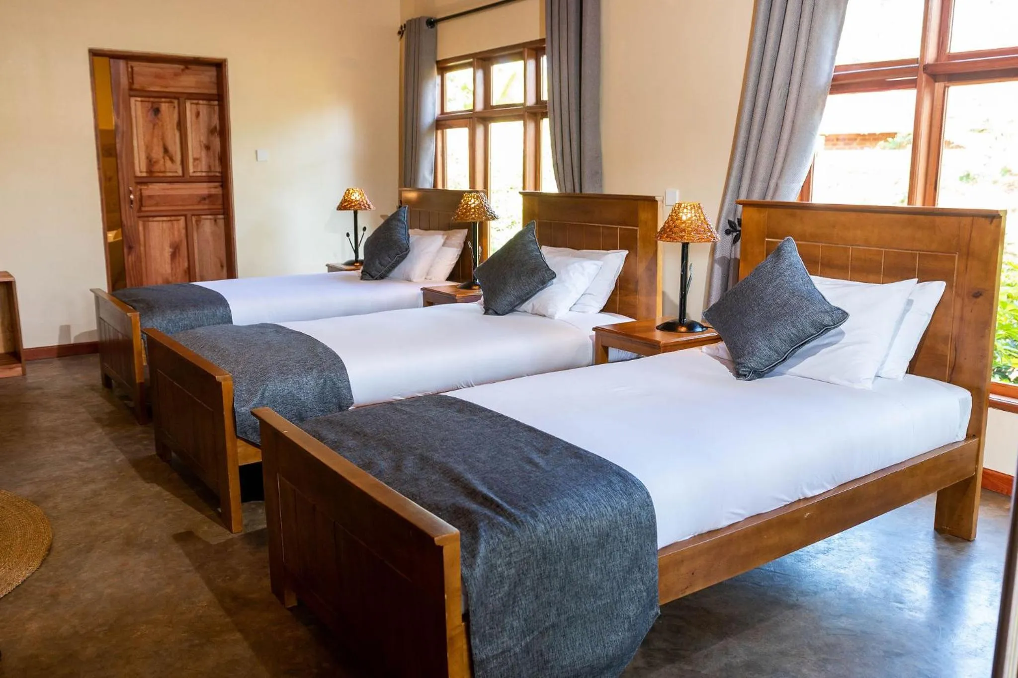 Bed in Ngorongoro Marera Mountain View Lodge