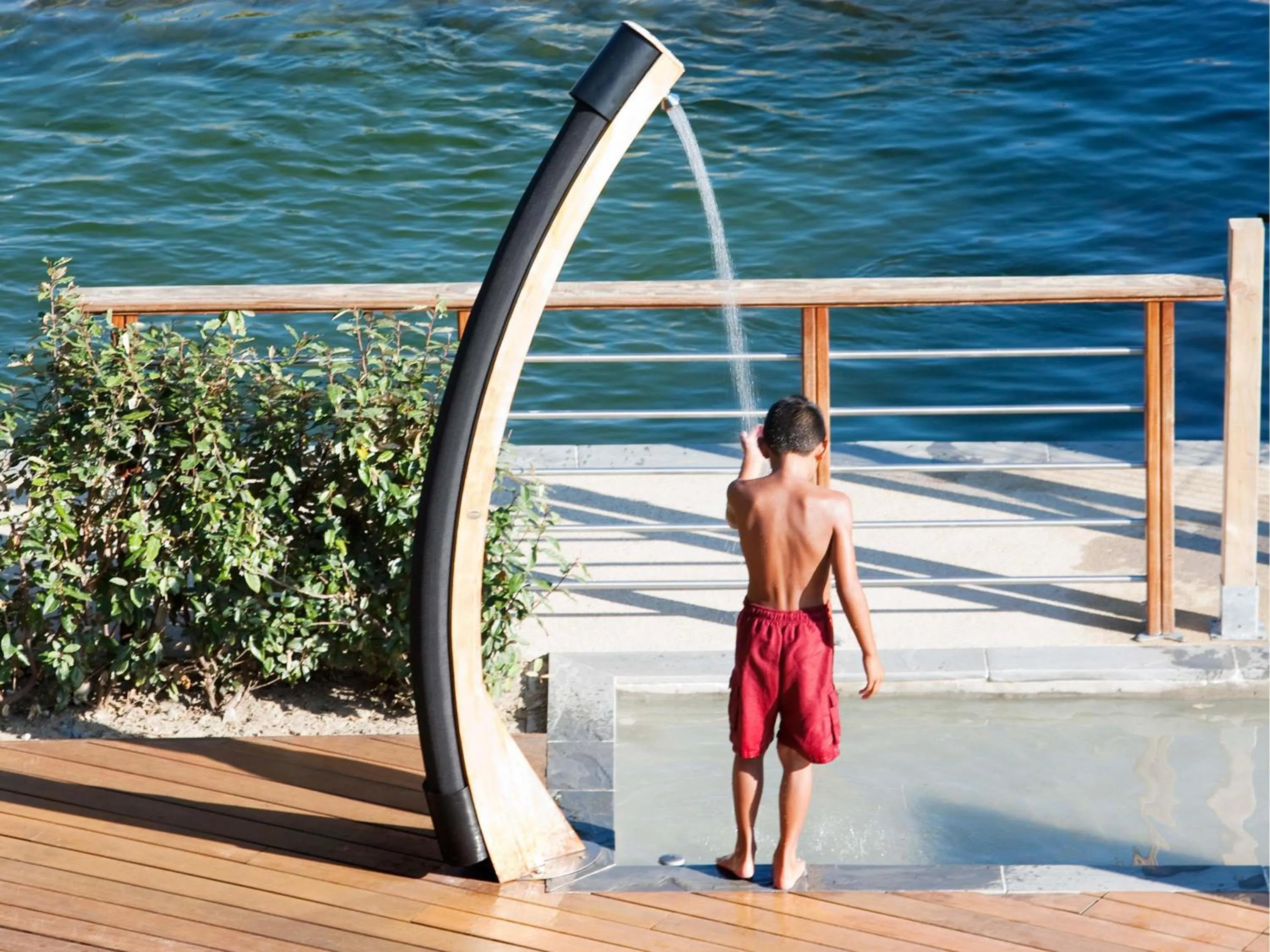 Pool view in Novotel Lausanne Bussigny