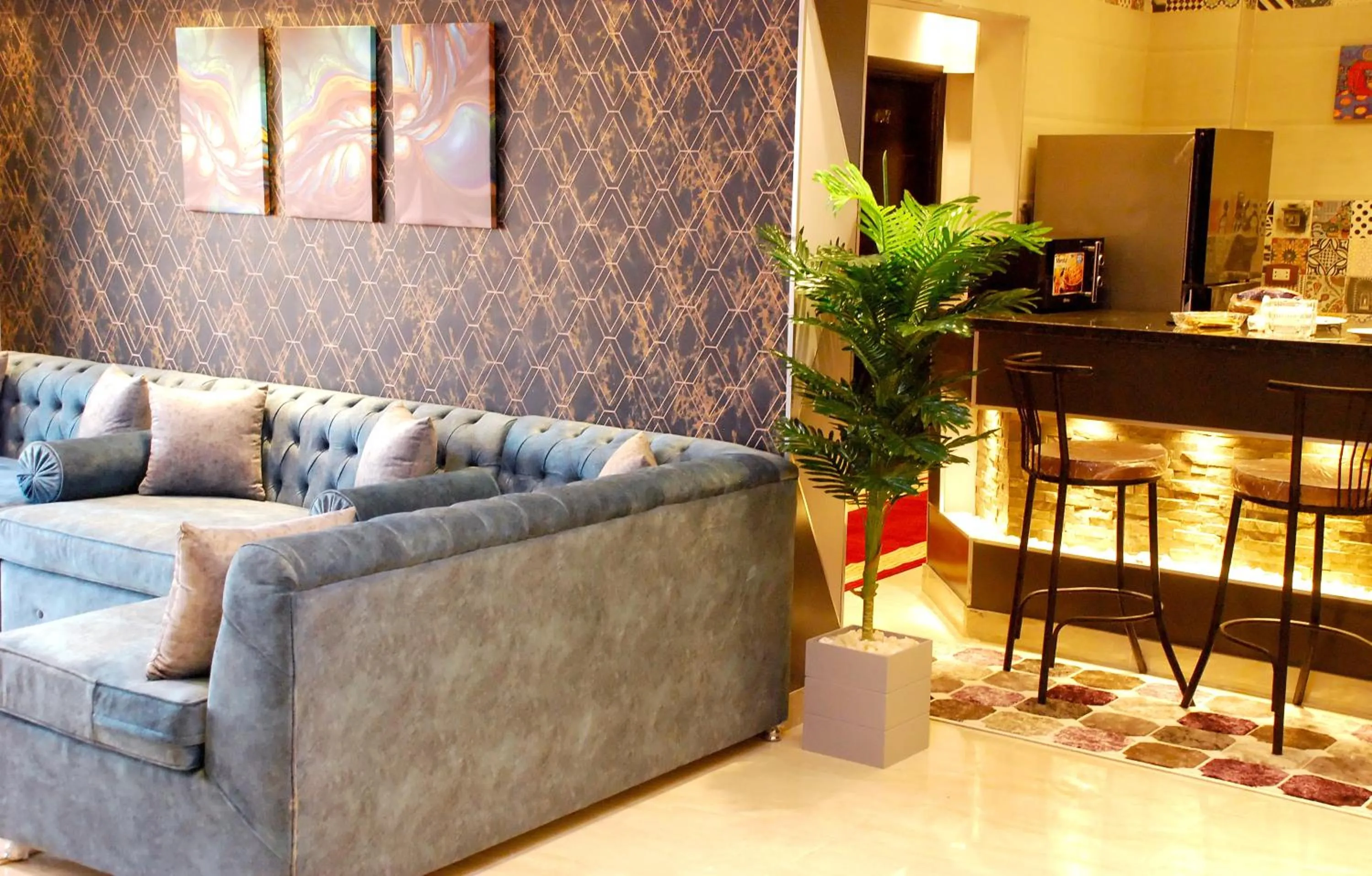 Living room in Pyramids Planet Hotel