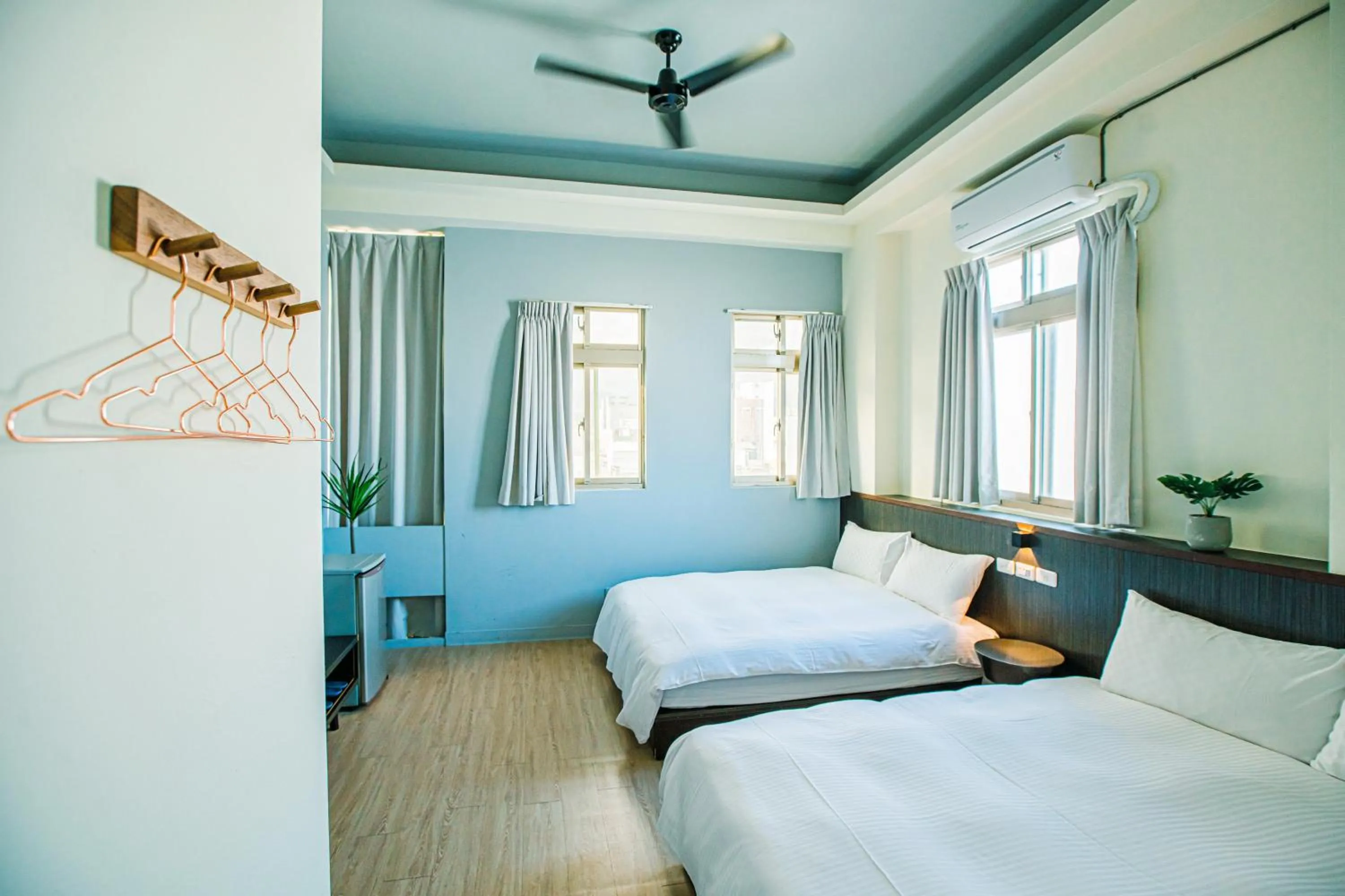Bed in Fun Trip - Fu May Sea View Holiday house l 無敵海景交誼廳 l 附汽機車租賃 l