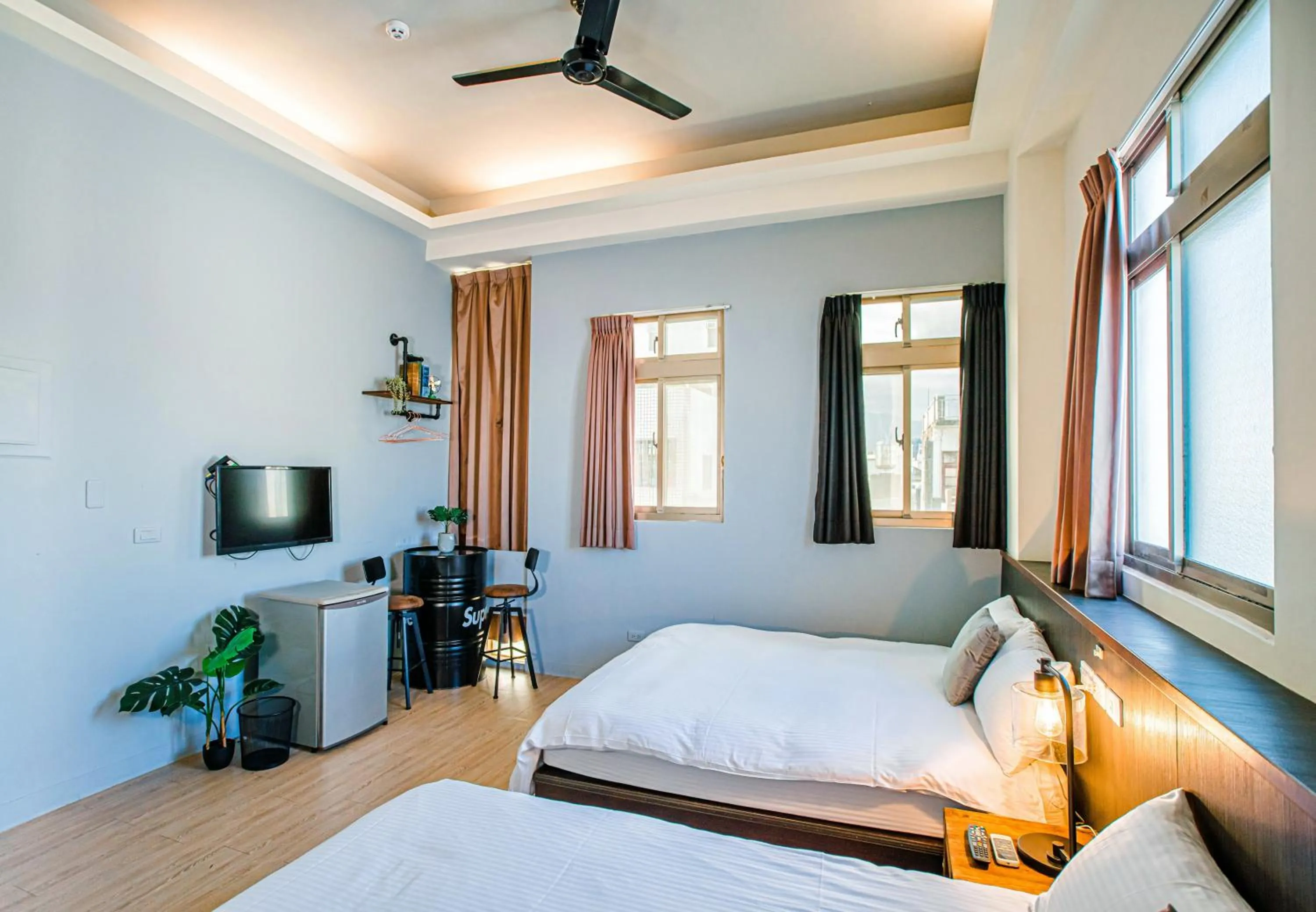 TV and multimedia, Bed in Fun Trip - Fu May Sea View Holiday house l 無敵海景交誼廳 l 附汽機車租賃 l