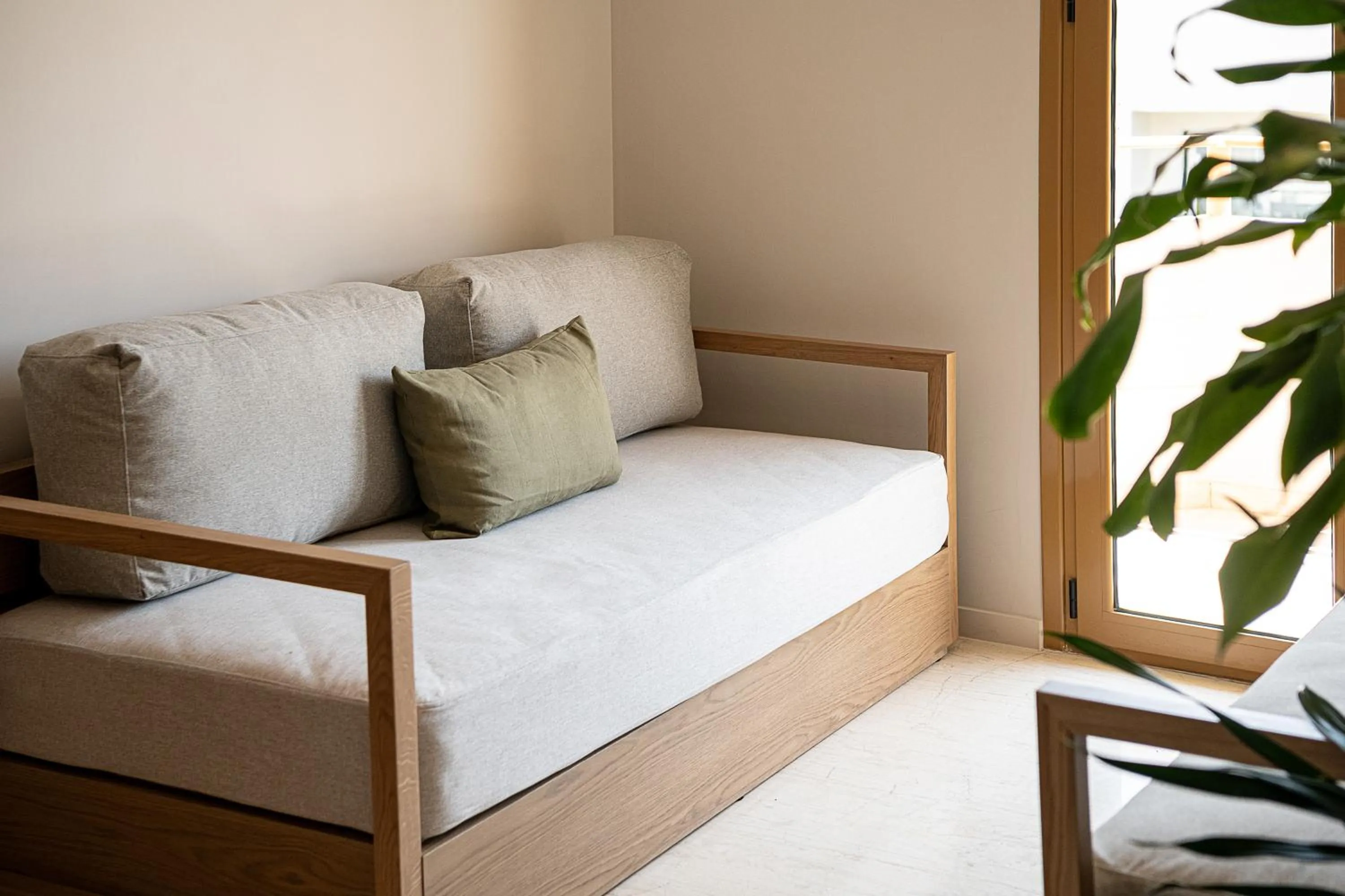 Bed in Esperides Beach Hotel Apartments