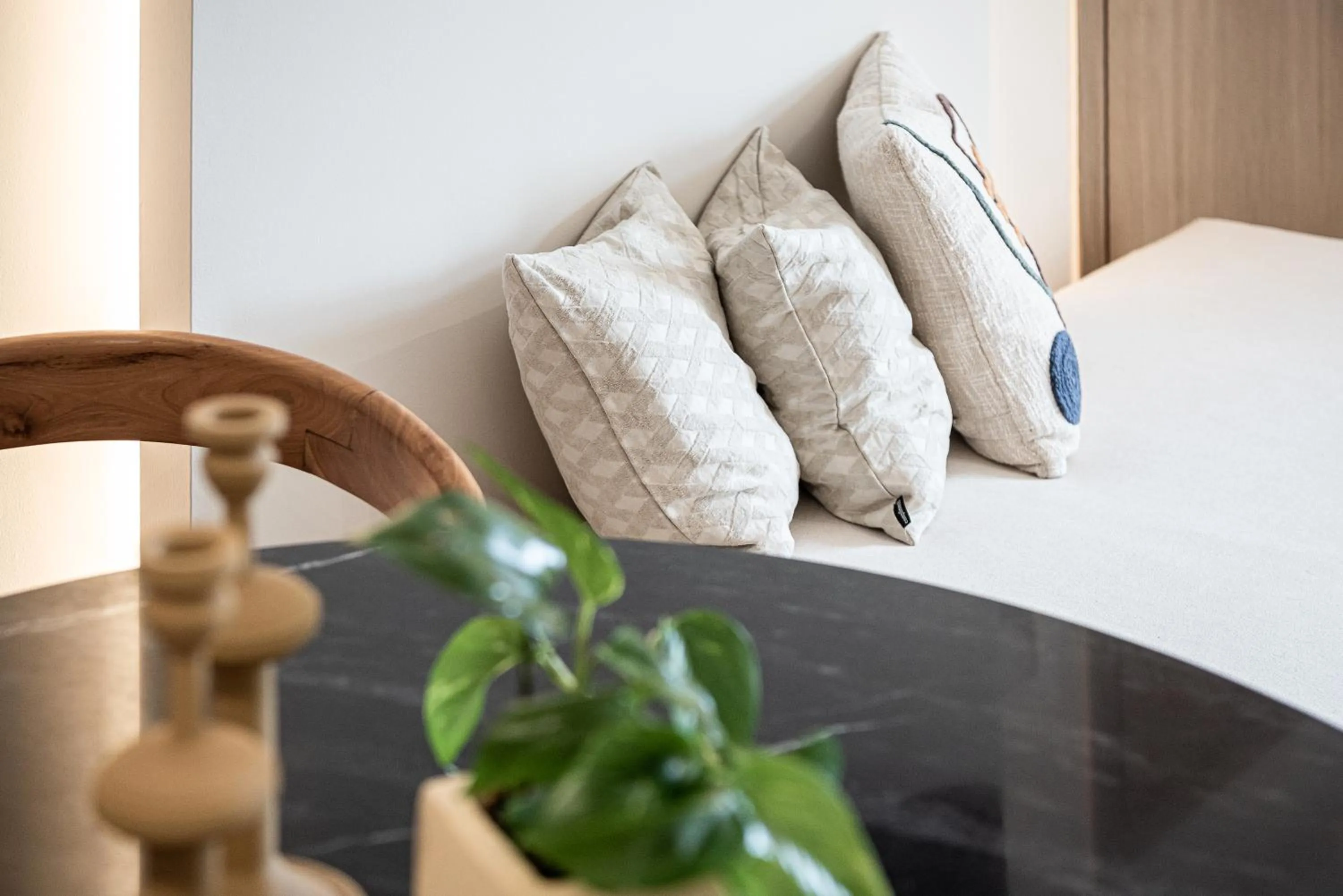 Bed in Esperides Beach Hotel Apartments