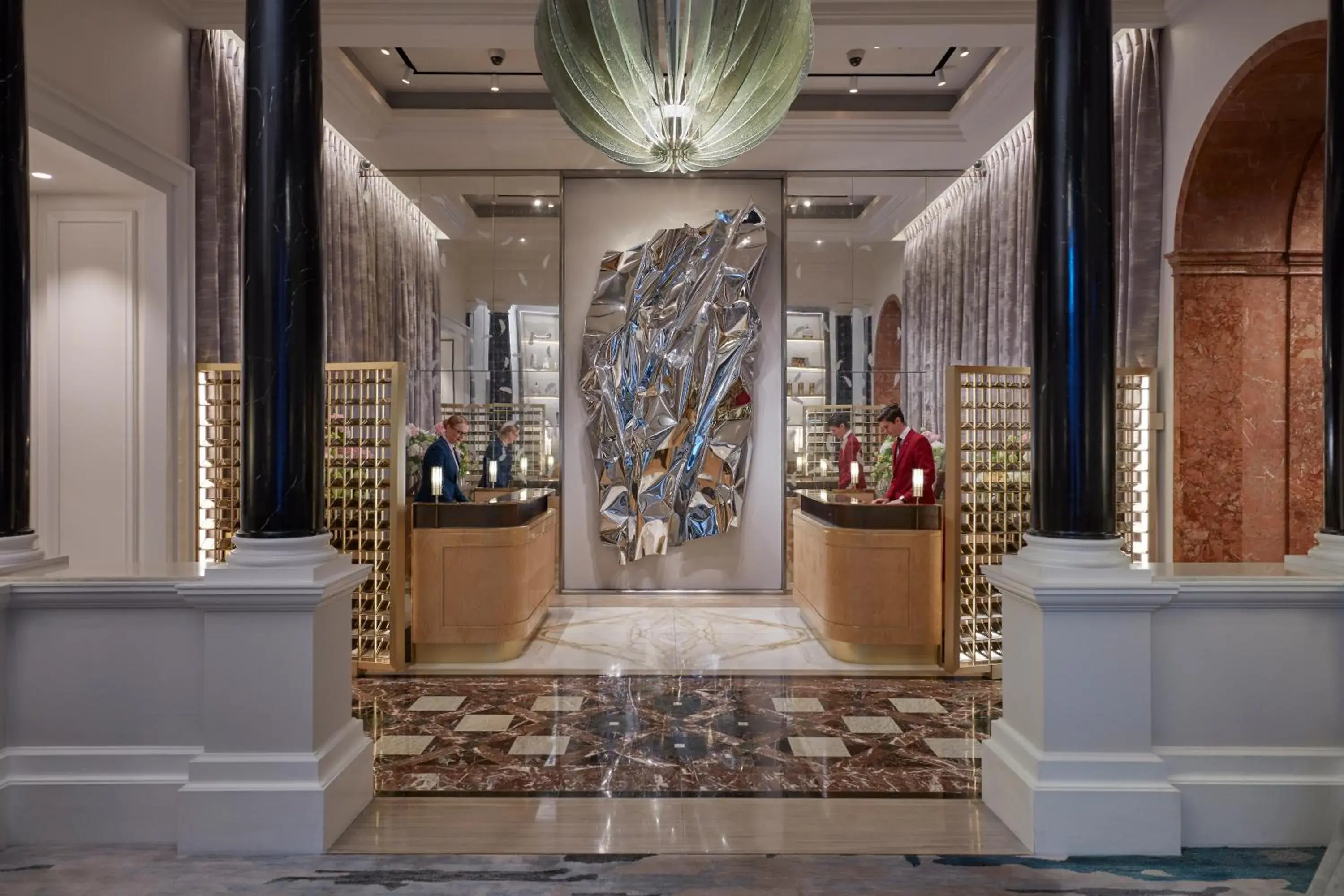 Lobby or reception in Mandarin Oriental Hyde Park, London Lobby or reception in Mandarin Oriental Hyde Park, London