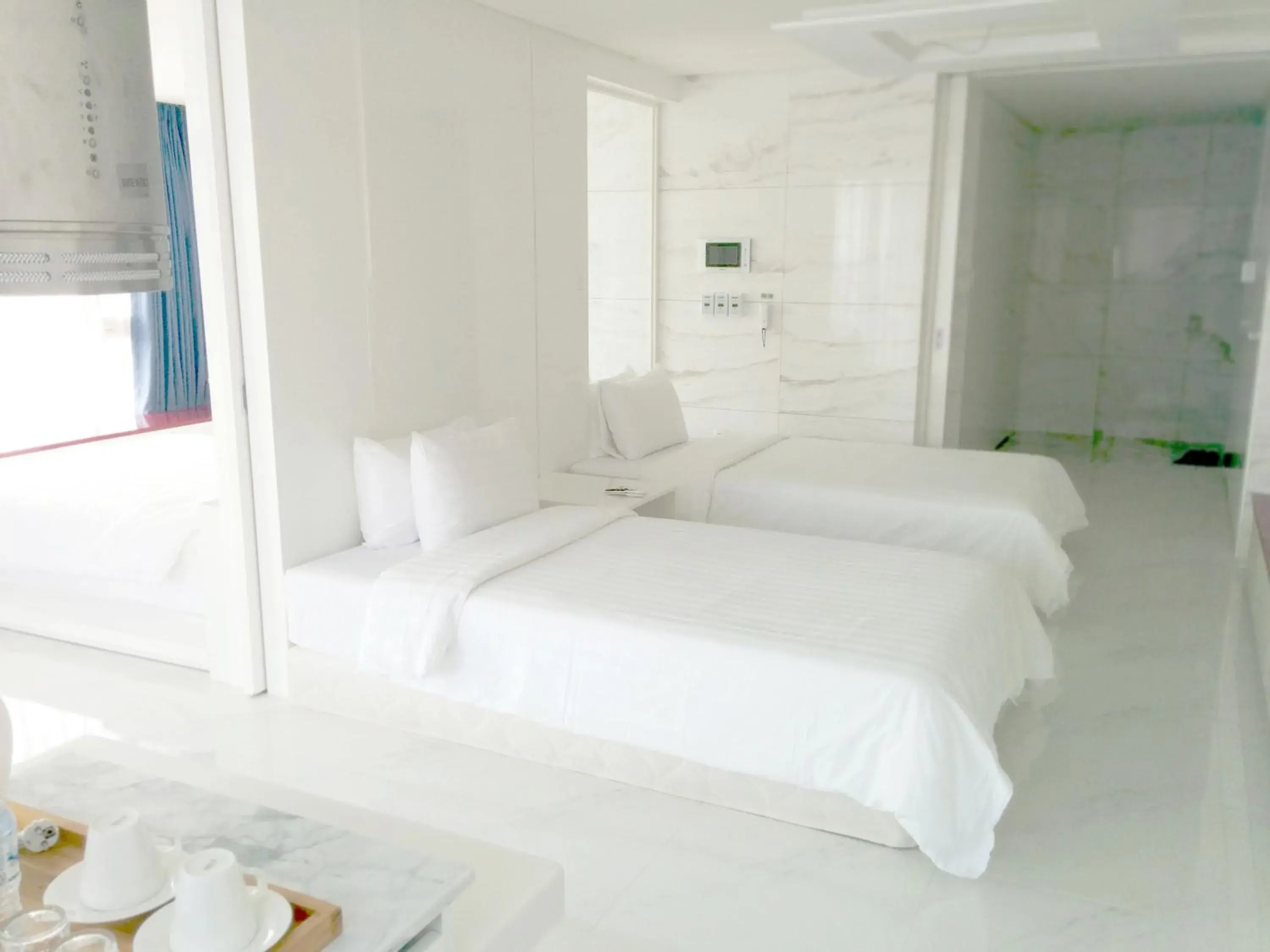 Bedroom, Bed in Shin Shin Hotel Jeju Ocean Bedroom, Bed in Shin Shin Hotel Jeju Ocean