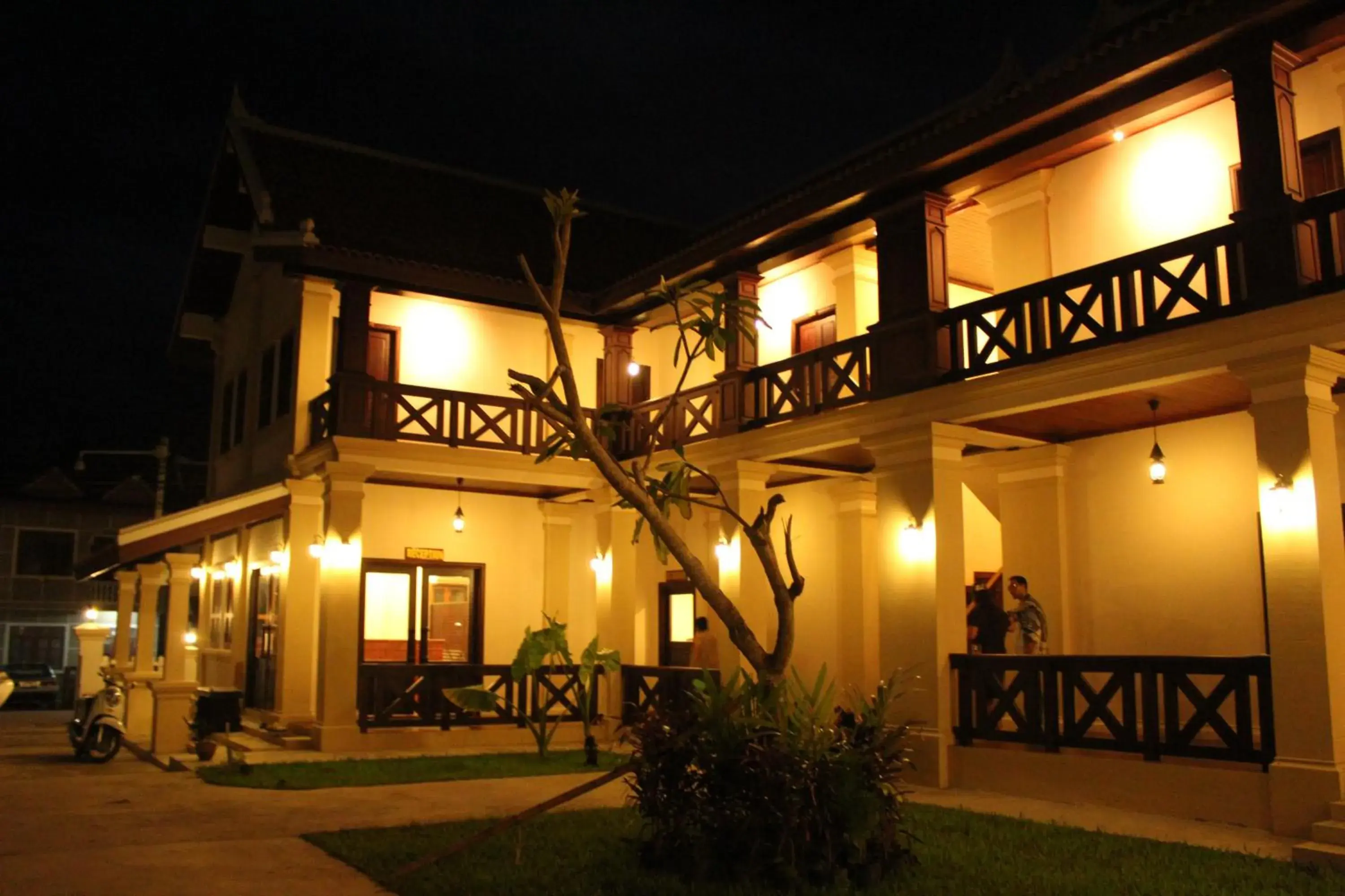Facade/entrance in Luang Prabang Legend Hotel Facade/entrance in Luang Prabang Legend Hotel