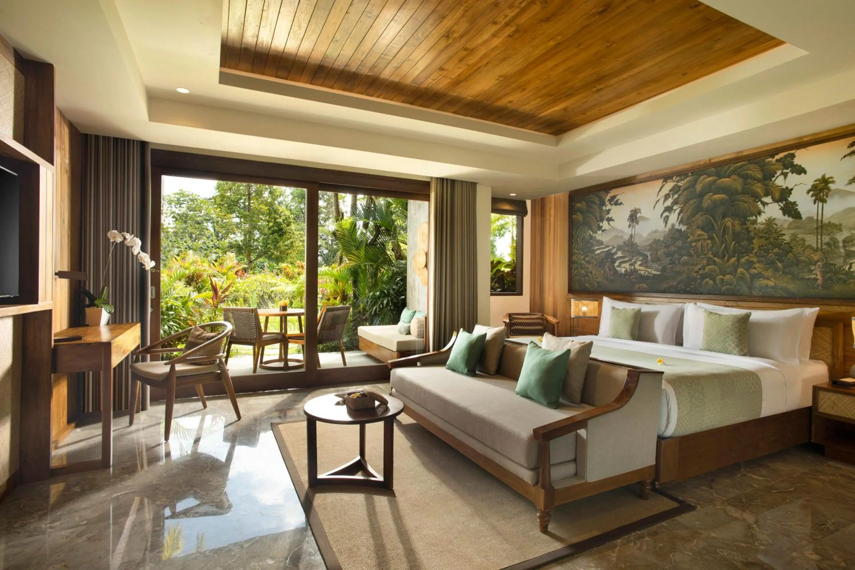 Living room, Bed in Adiwana Suweta