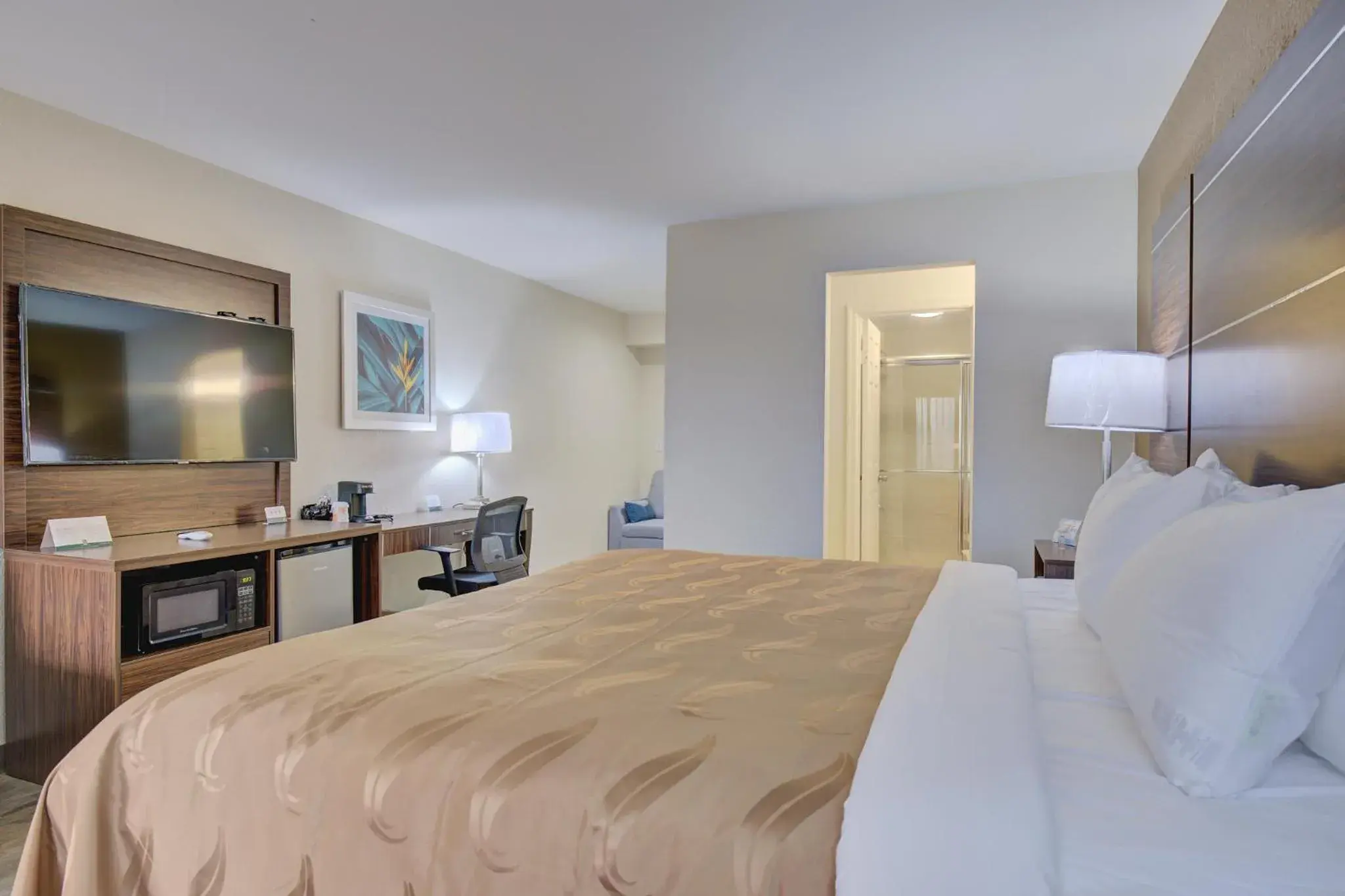 Bed in Quality Inn & Suites Bed in Quality Inn & Suites