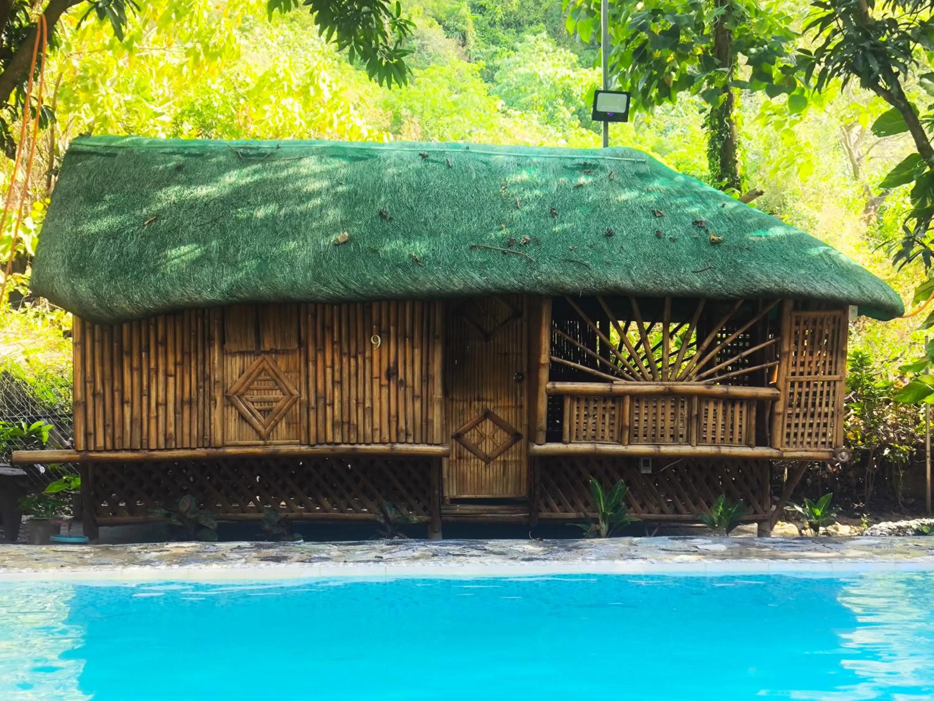 Pool view in Rea's Bamboo Resort
