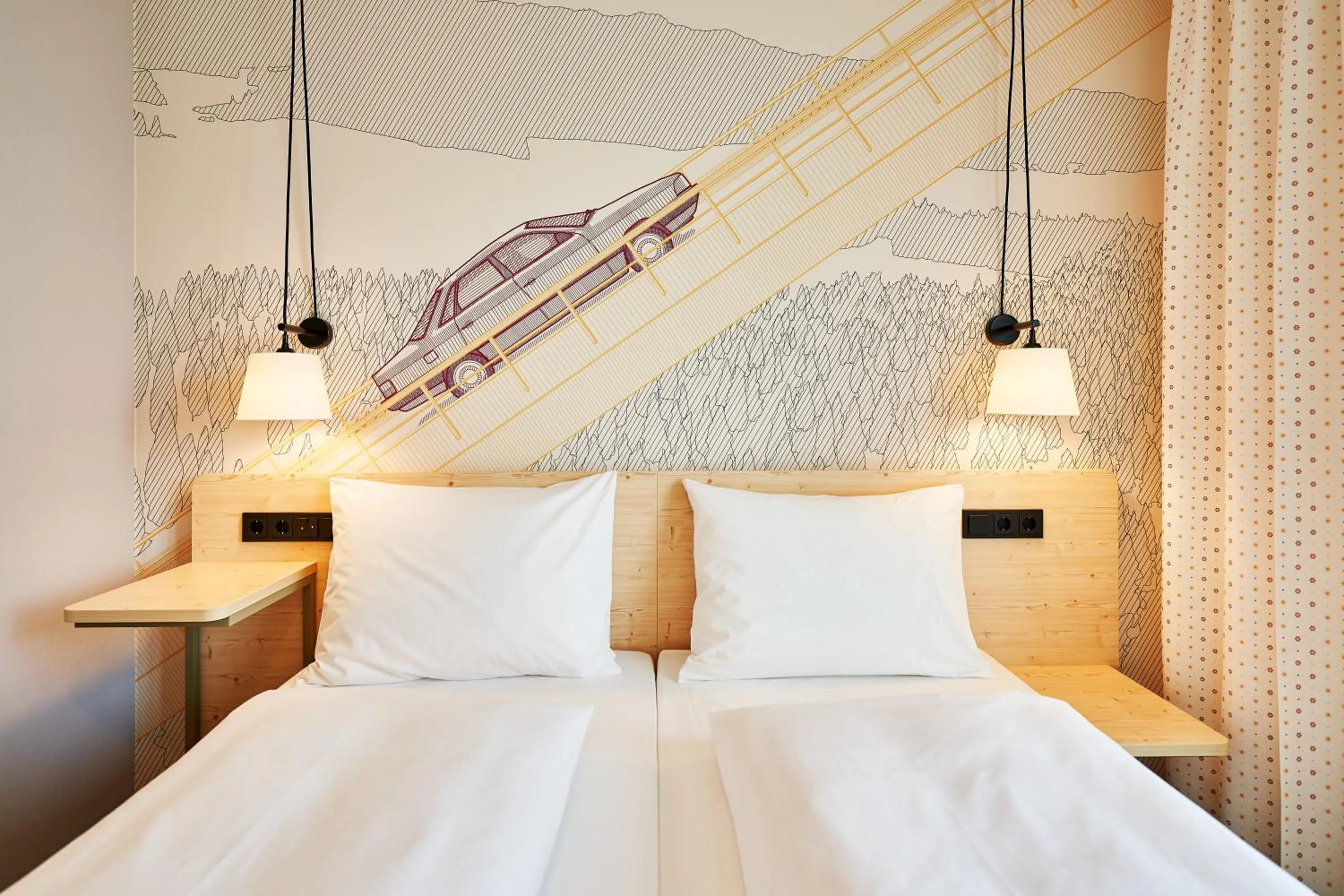 Bed in McDreams Hotel Ingolstadt