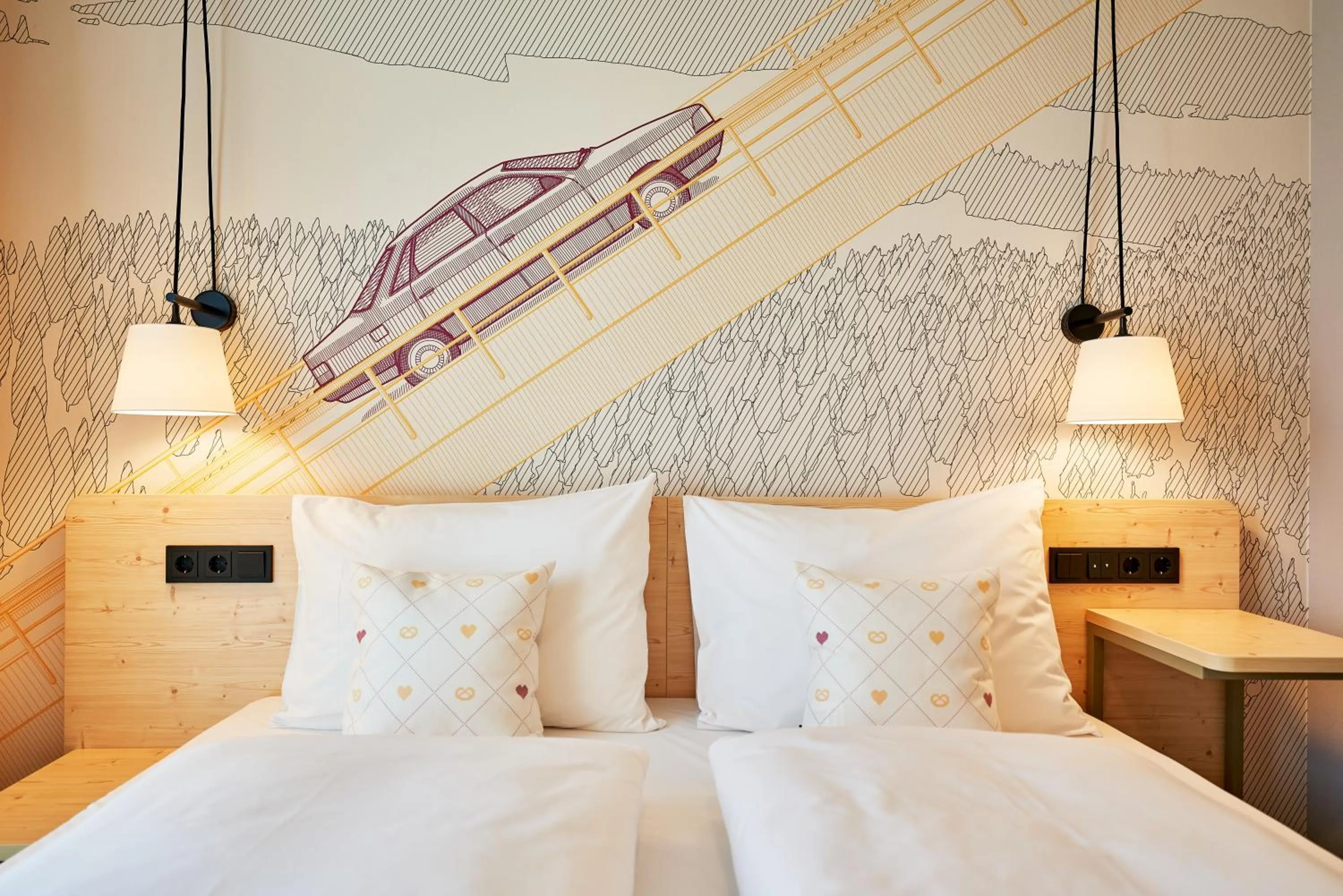 Bed in McDreams Hotel Ingolstadt