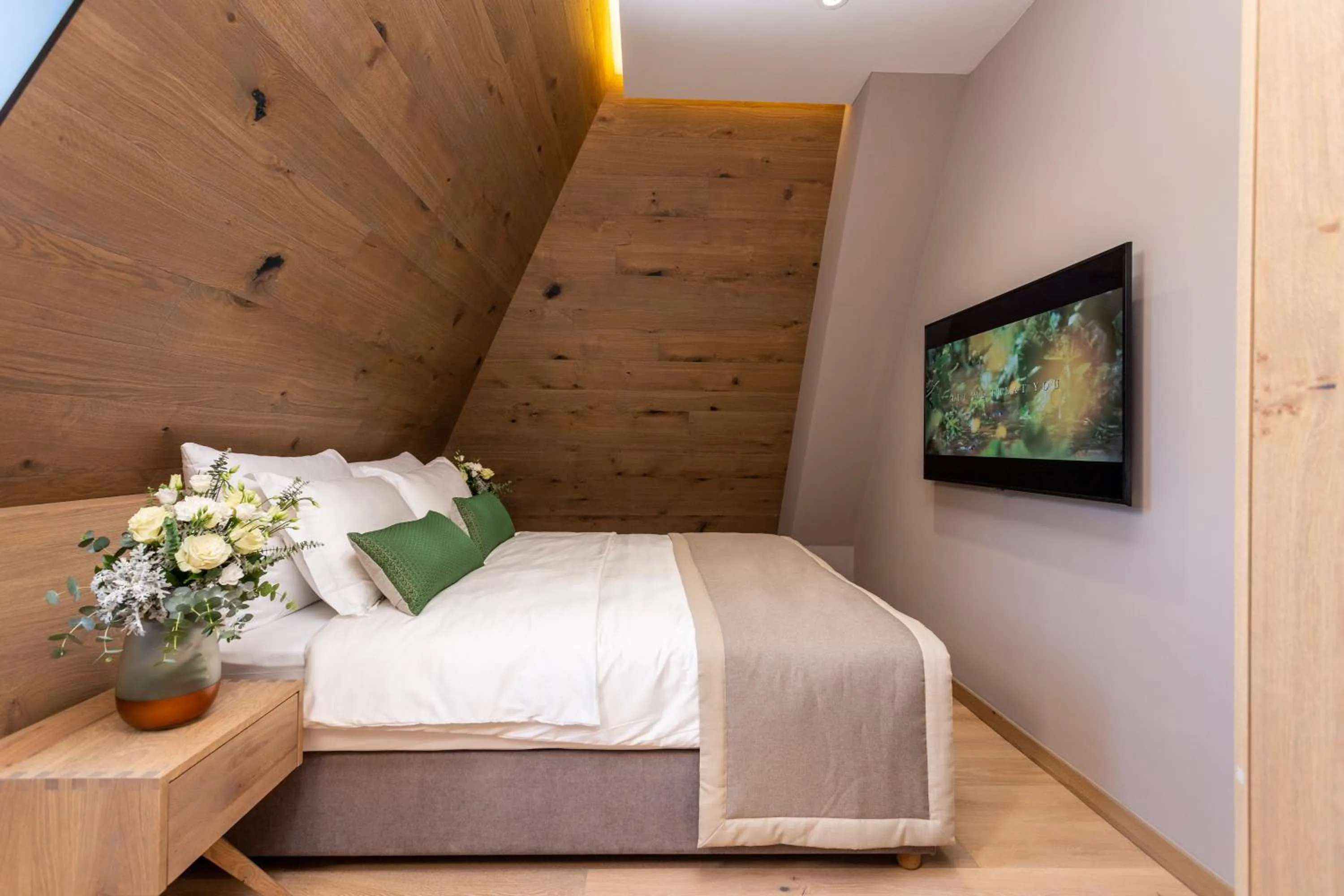 Bed in Hotel Monti Spa & Wellness