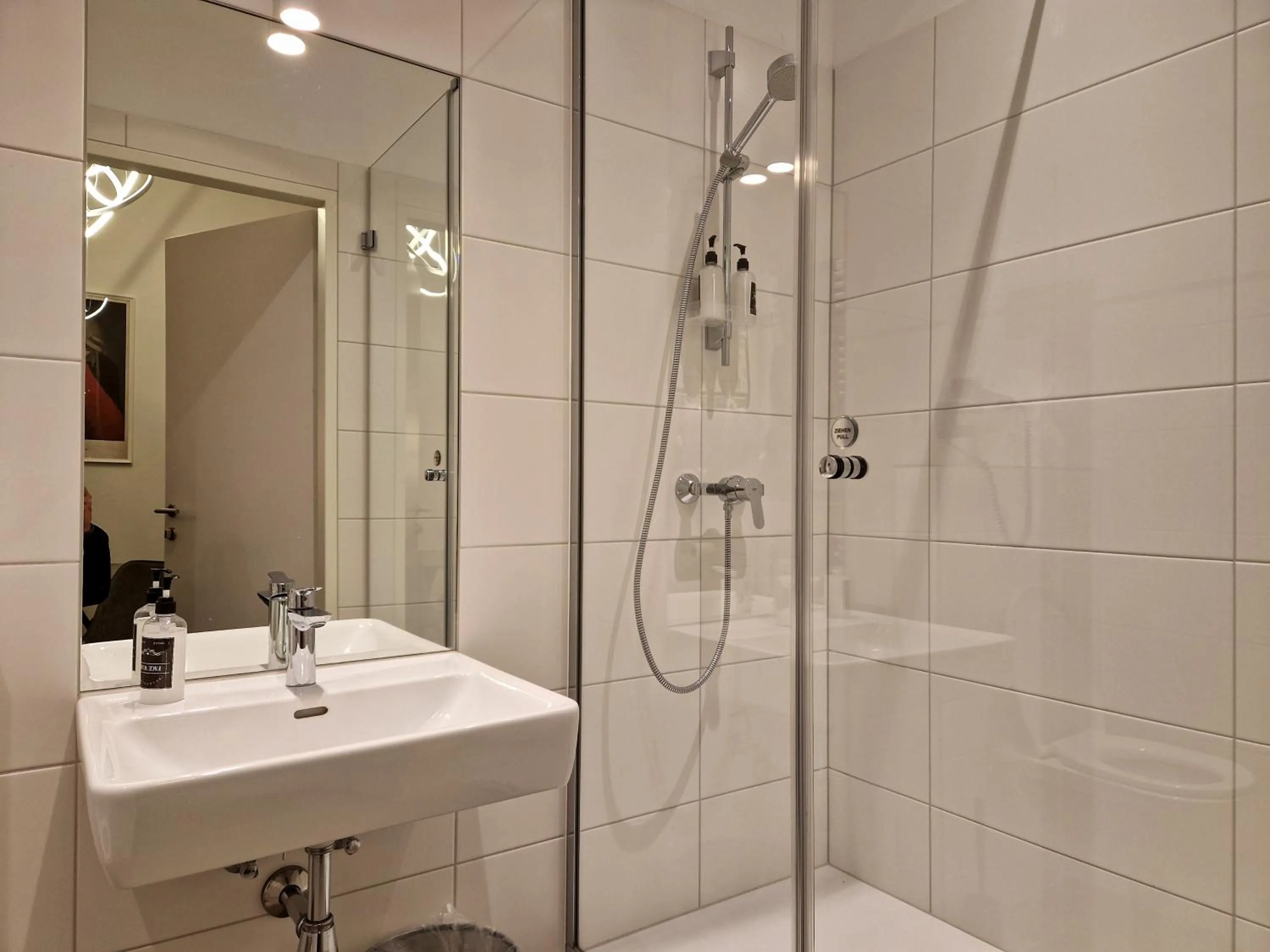 Shower in Pension Mozart - Newly Renovated