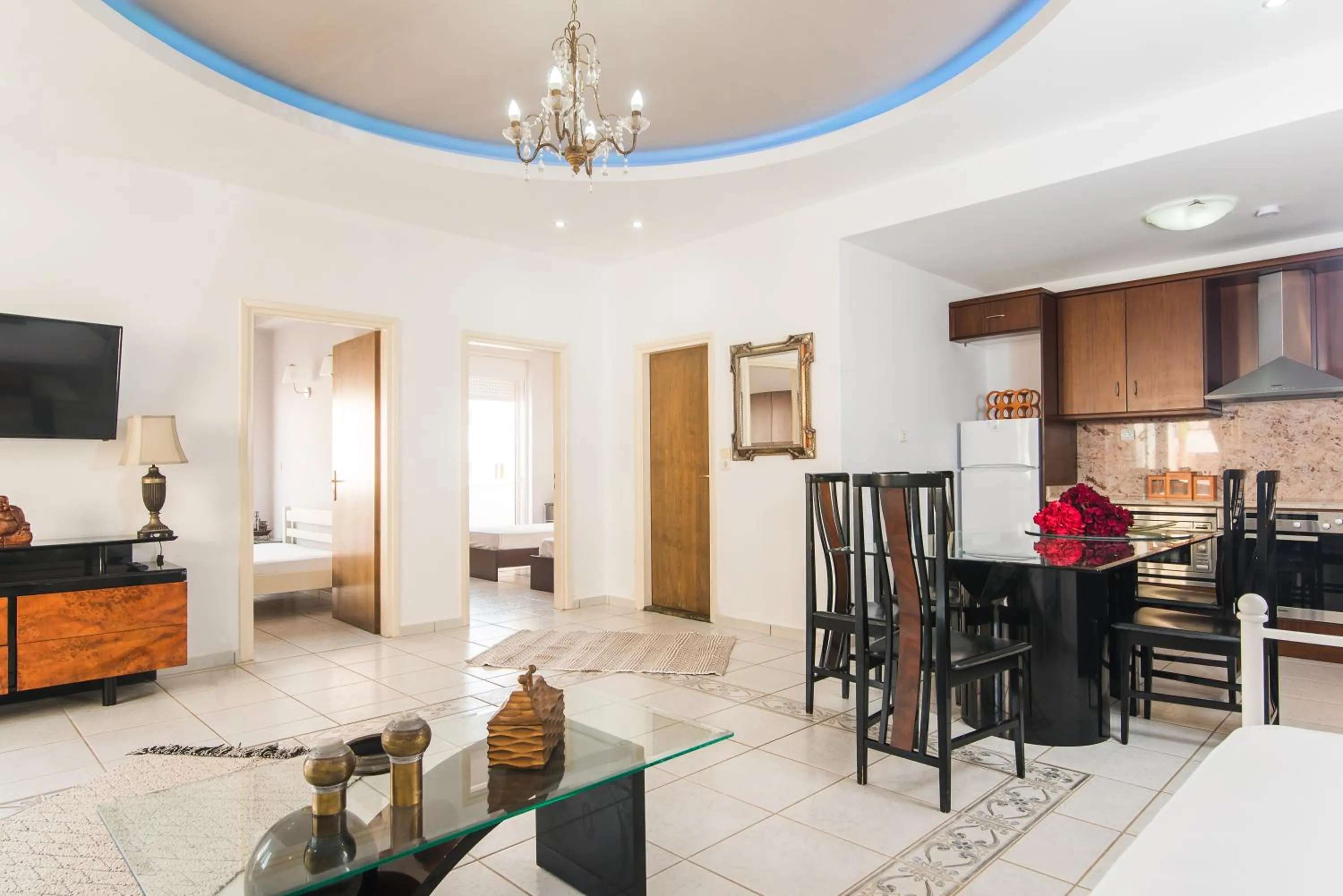 Kitchen or kitchenette in Yiannis Manos Hotel Resort