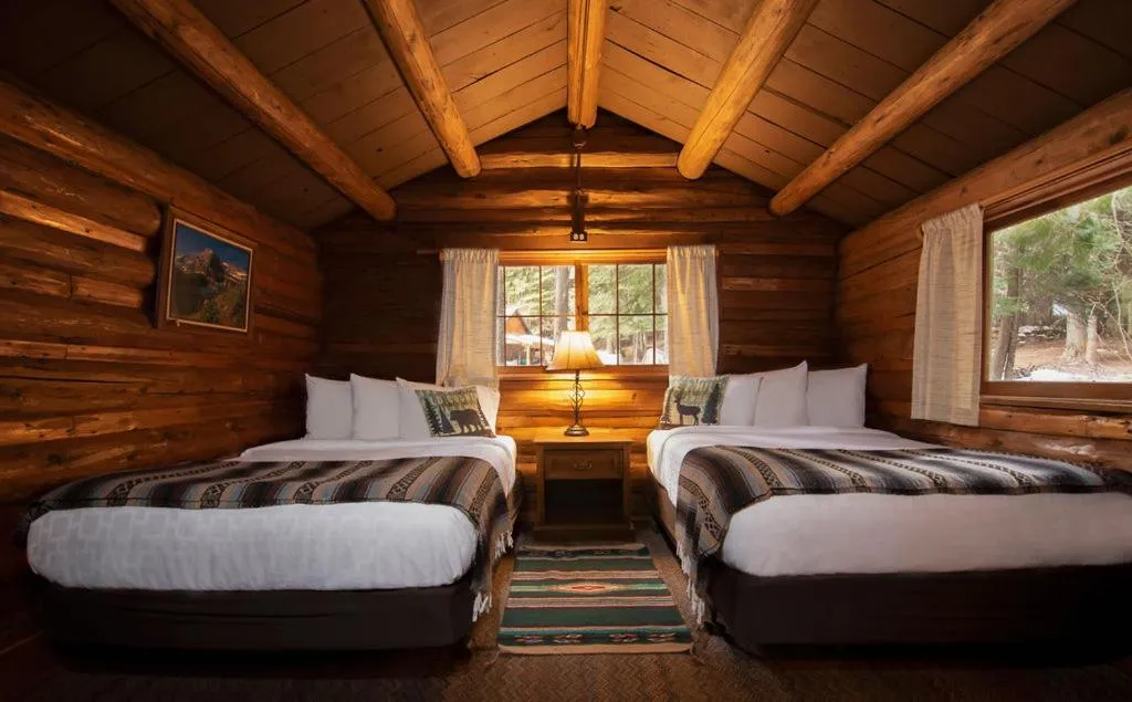 Bed in Lochsa Lodge