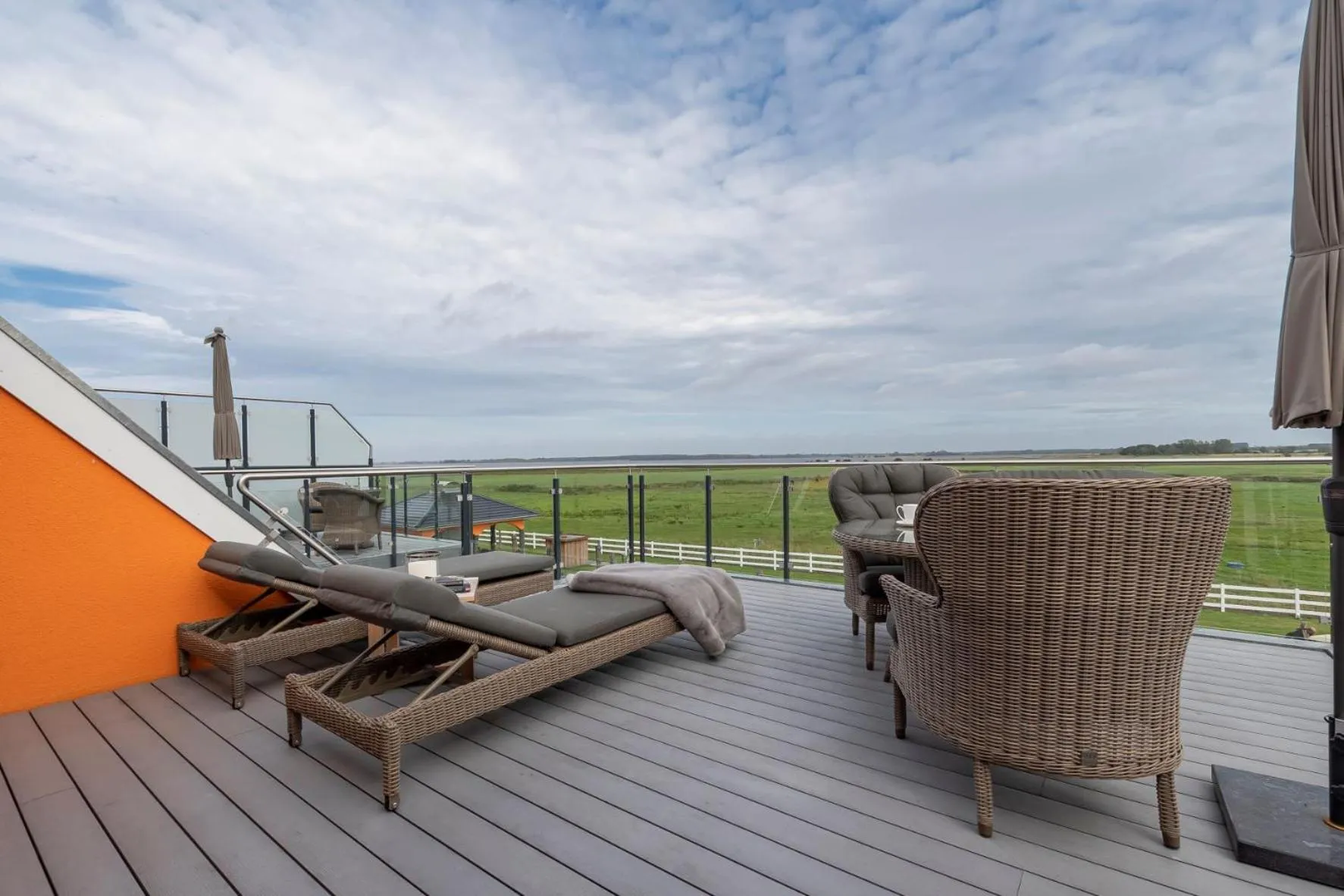 Balcony/Terrace in Luxus Resort Rügen Residenz Kubitzer Bodden