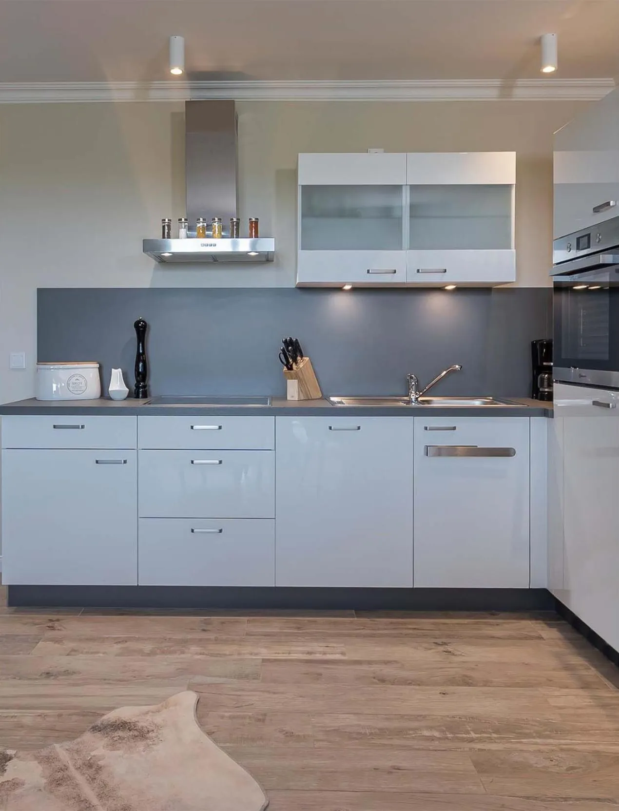 Kitchen or kitchenette in Luxus Resort Rügen Residenz Kubitzer Bodden