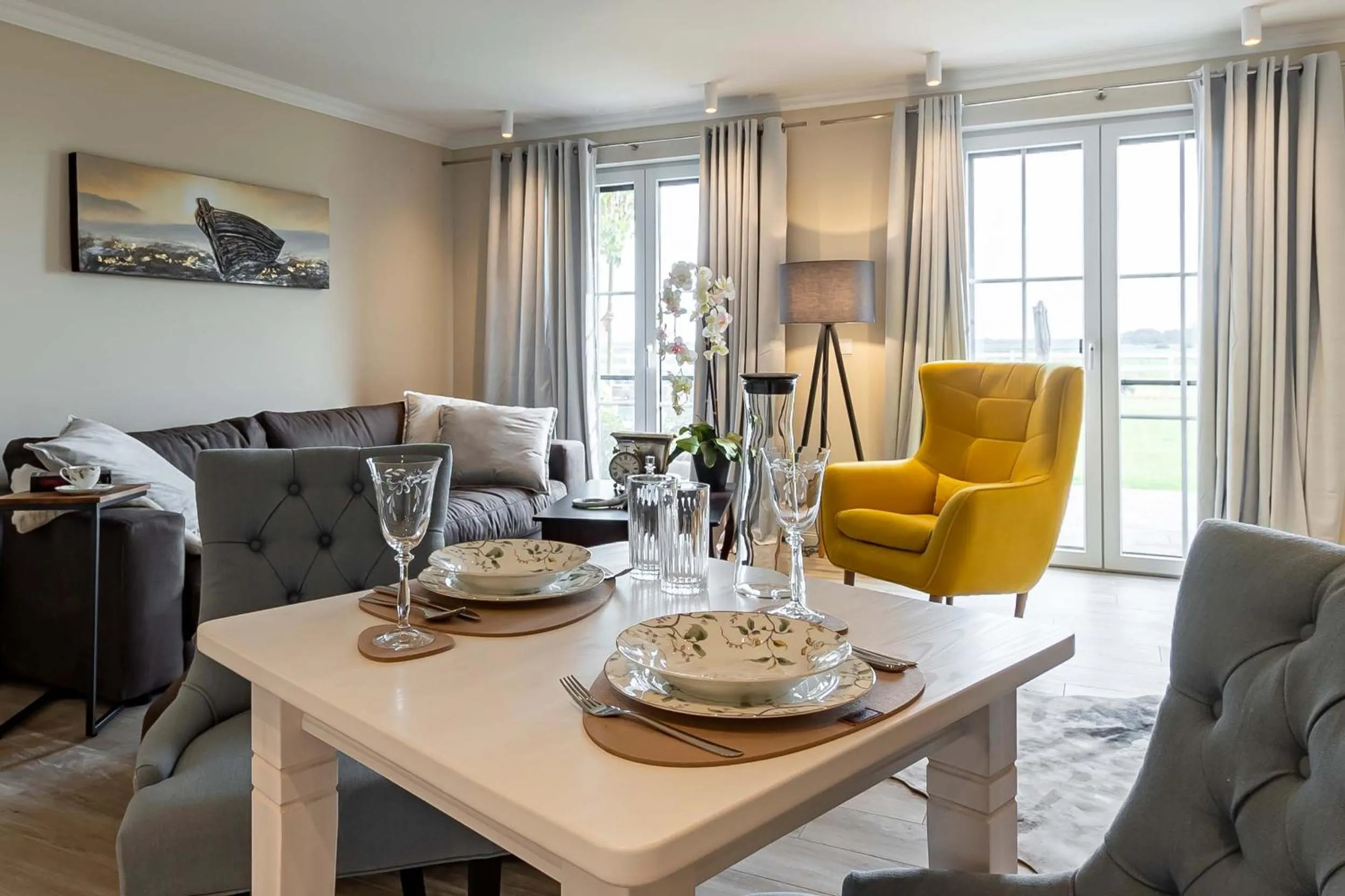 Living room in Luxus Resort Rügen Residenz Kubitzer Bodden