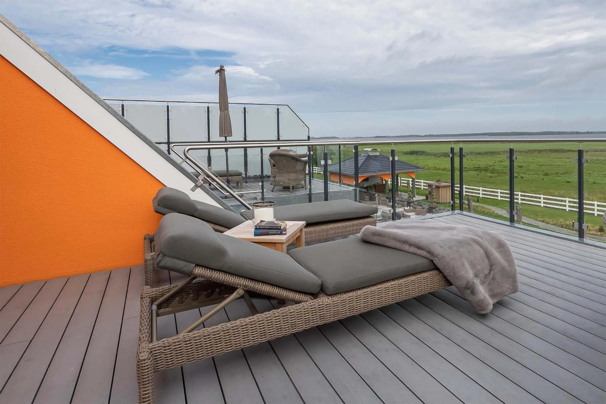 Balcony/Terrace in Luxus Resort Rügen Residenz Kubitzer Bodden