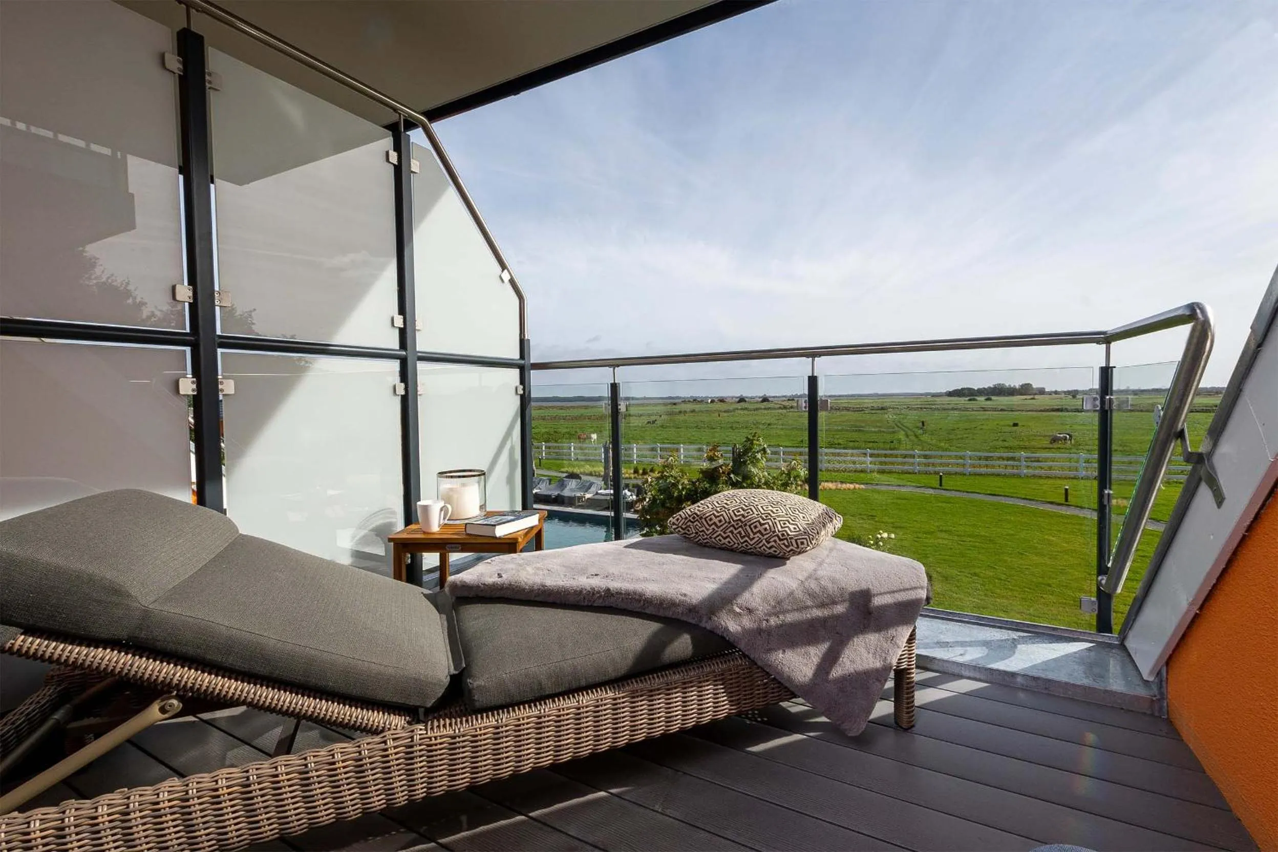 Balcony/Terrace in Luxus Resort Rügen Residenz Kubitzer Bodden