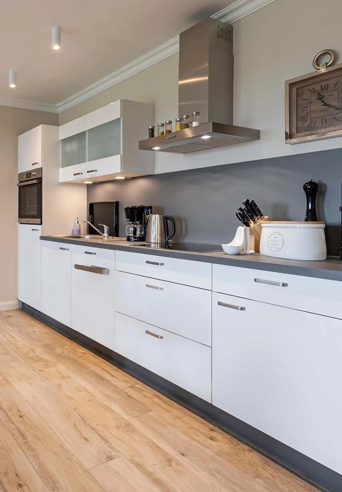 Kitchen or kitchenette in Luxus Resort Rügen Residenz Kubitzer Bodden