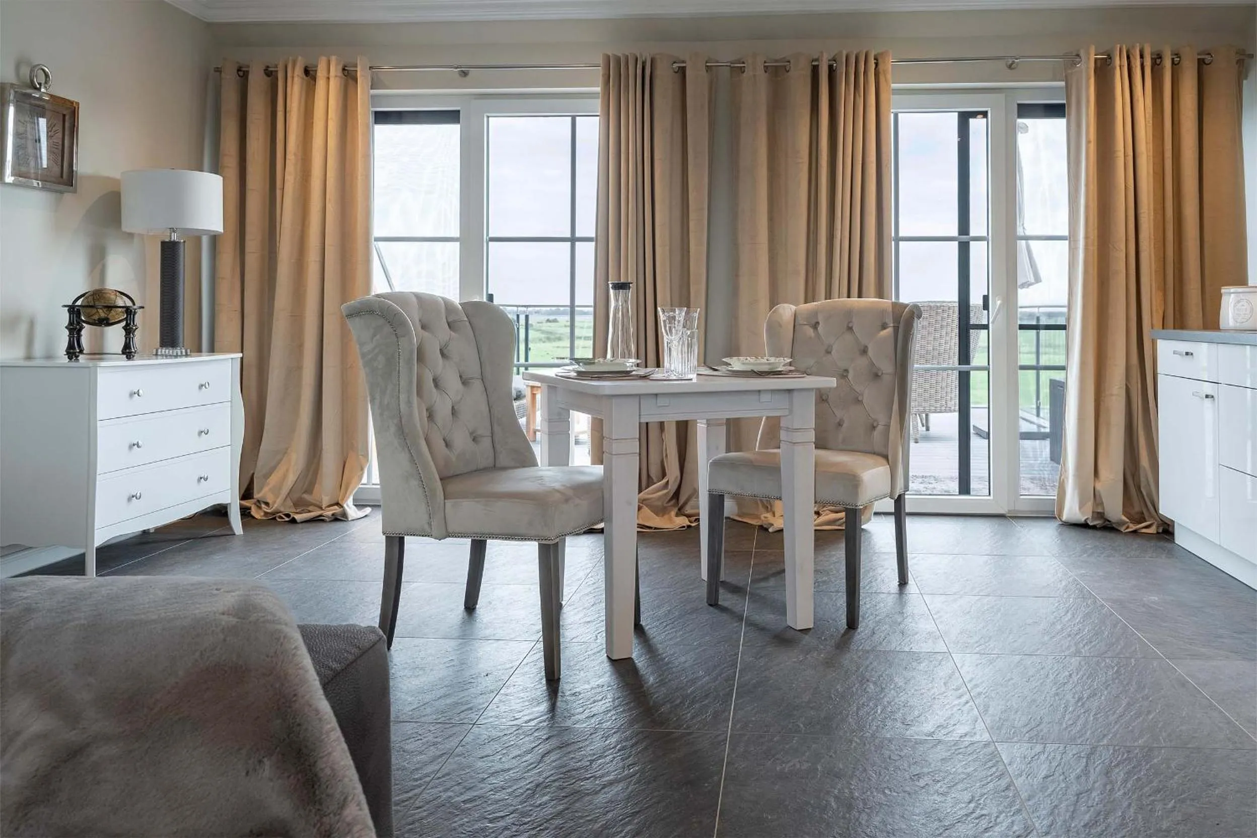 Dining area in Luxus Resort Rügen Residenz Kubitzer Bodden