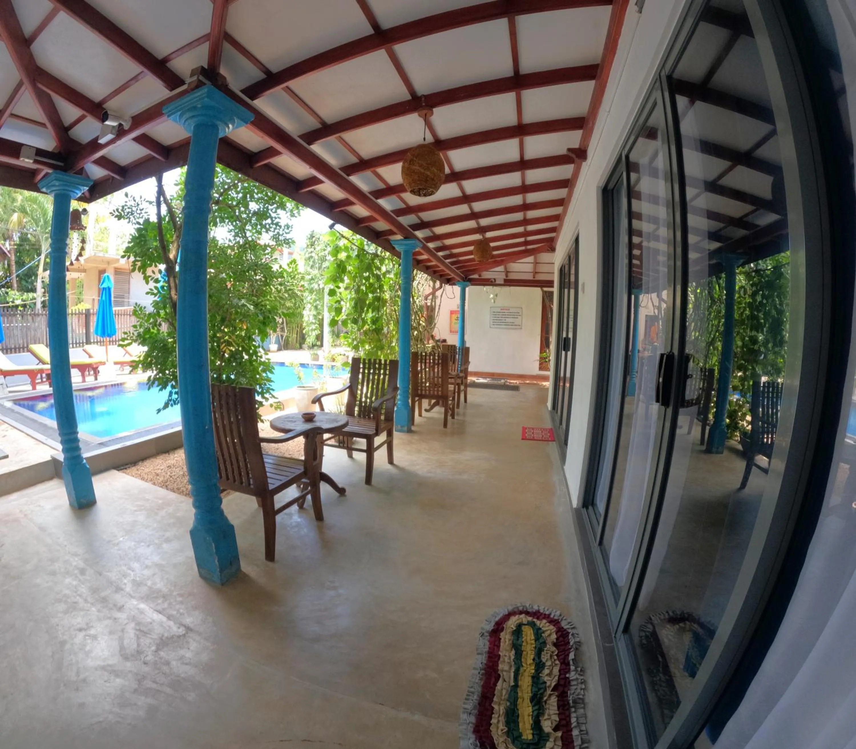 Patio in Mirissa Blue Whale Holiday Hotel