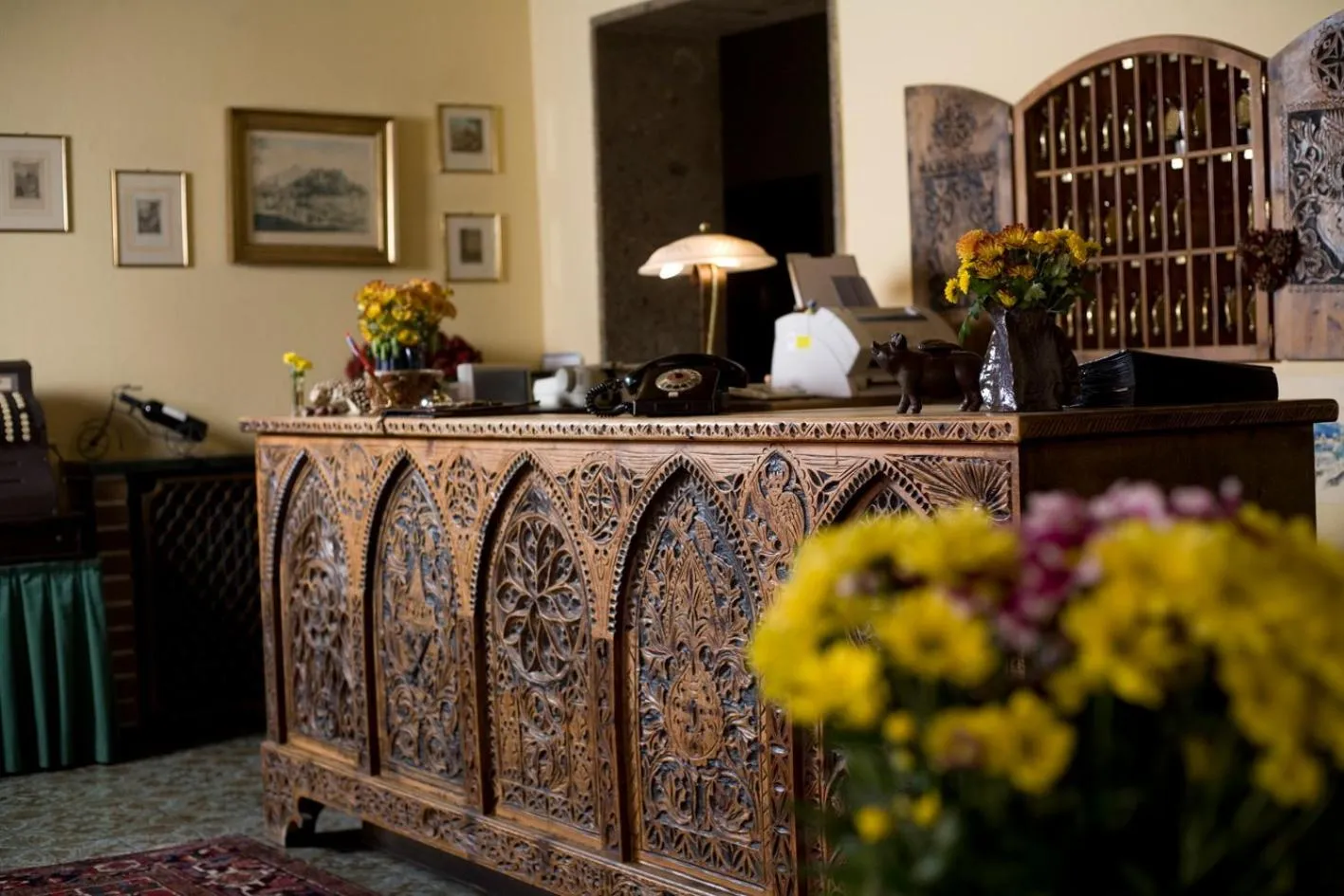 Lobby or reception in Hotel Hohenstauffen