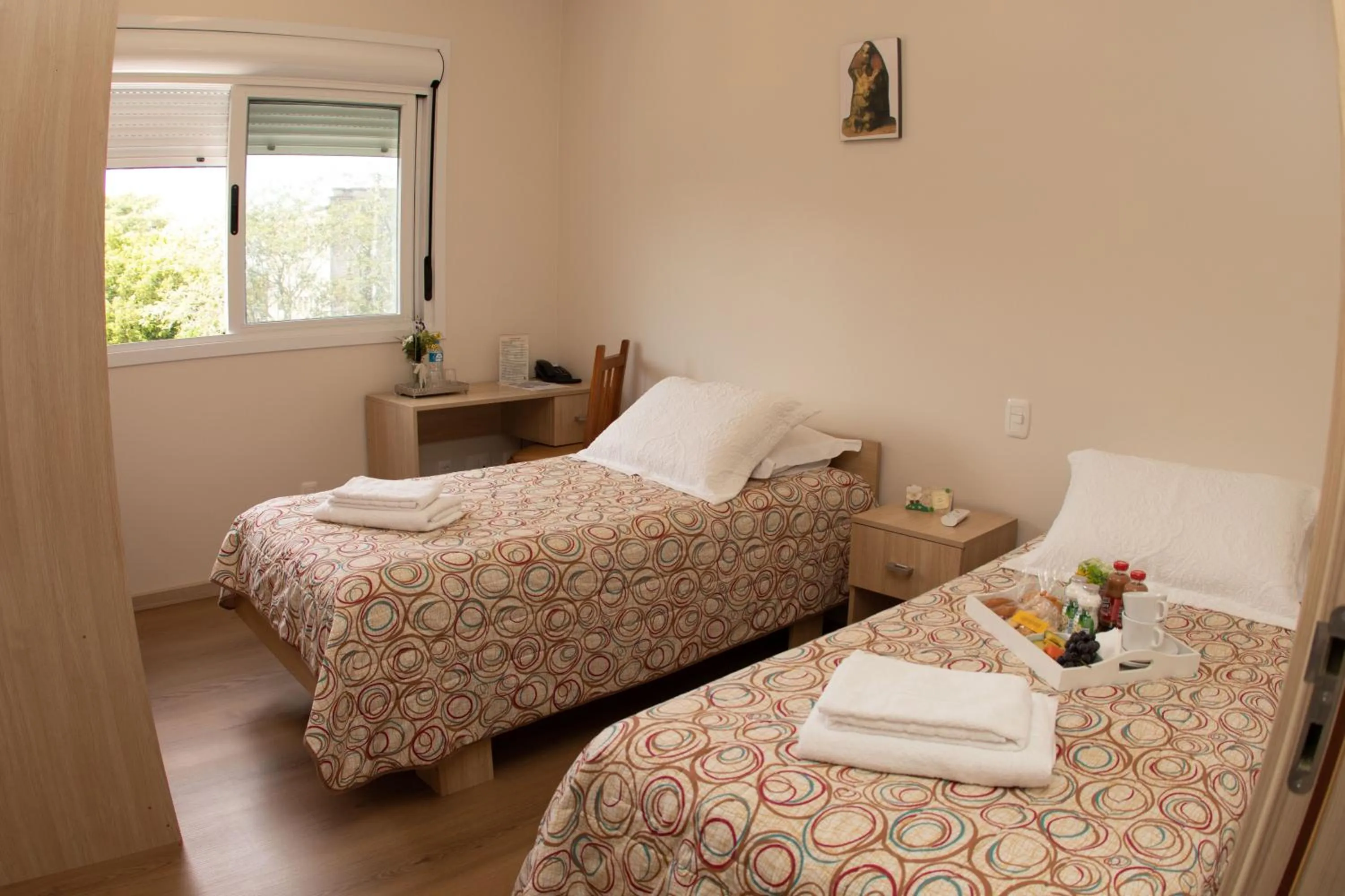 Bed in Pousada Bom Pastor