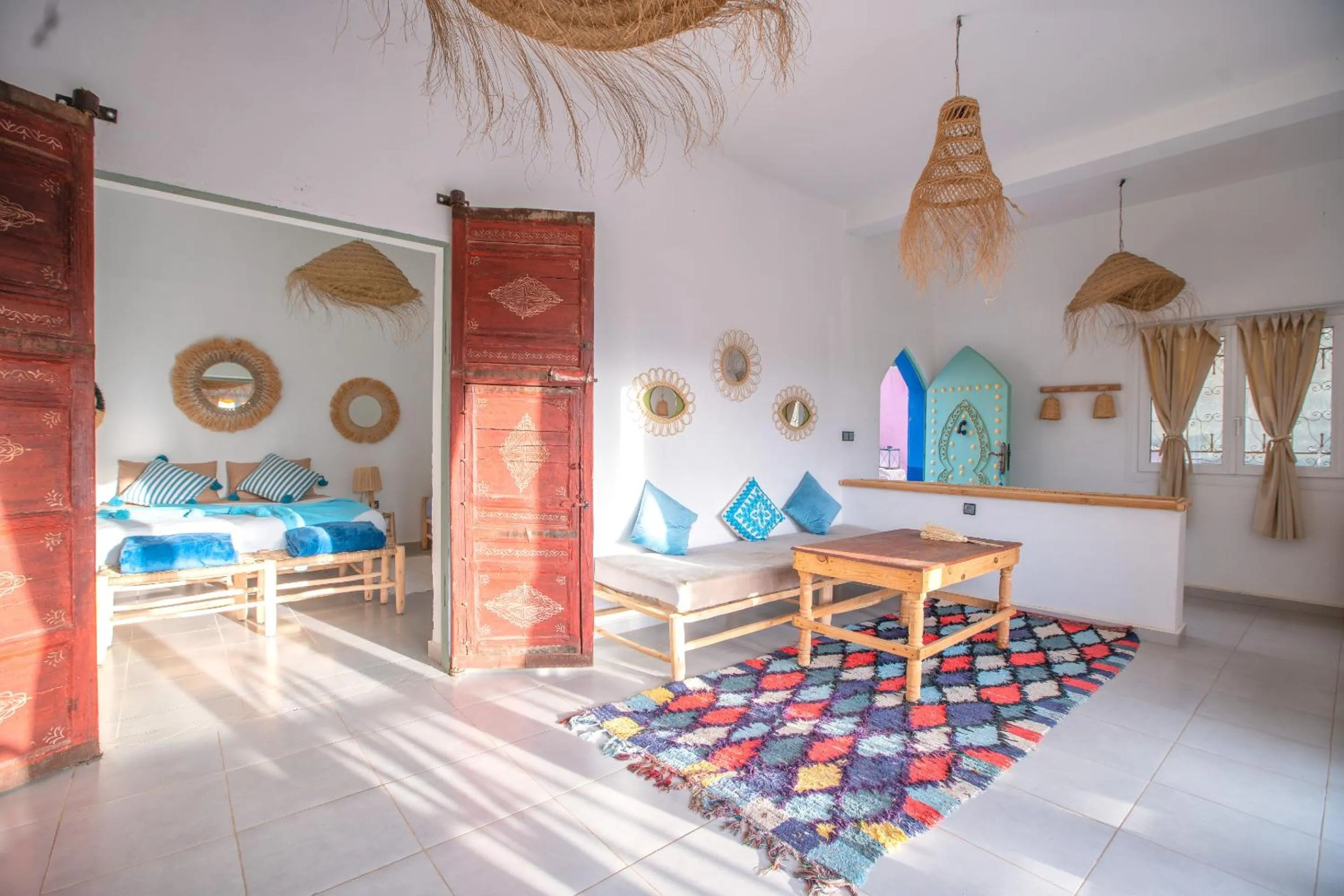 Living room, Bed in La Fattoria Ecolodge