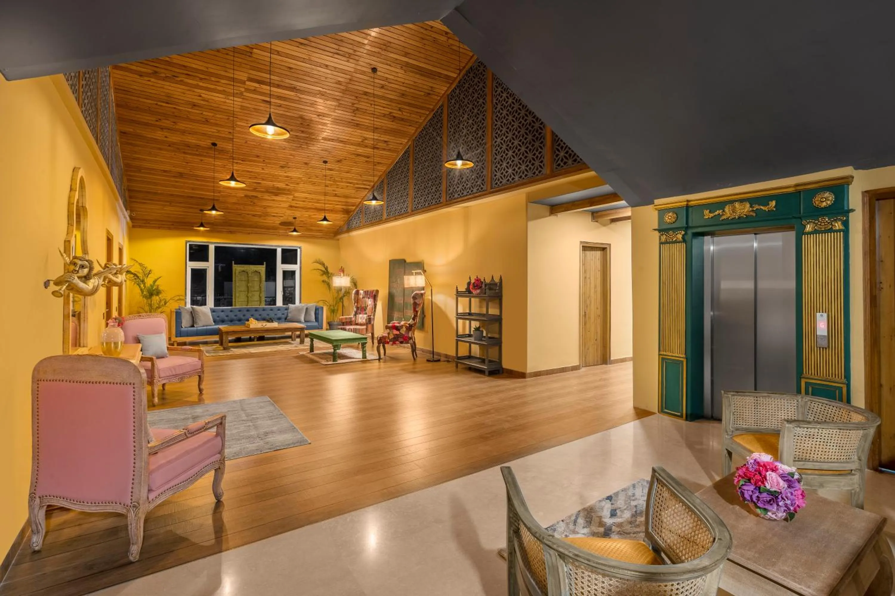 Lobby or reception in The Atman Dharamshala by Leisure Hotels