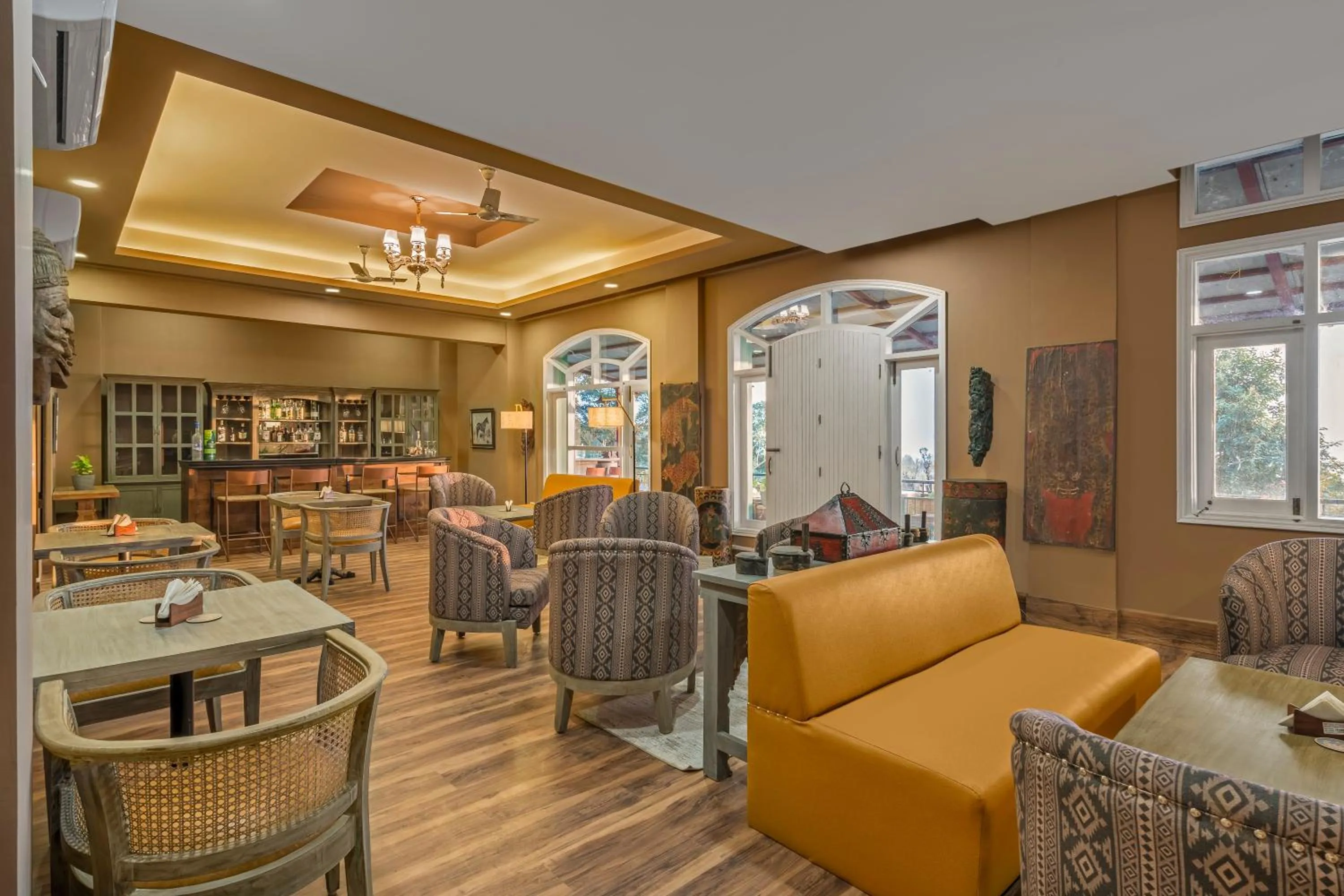 Lounge or bar in The Atman Dharamshala by Leisure Hotels