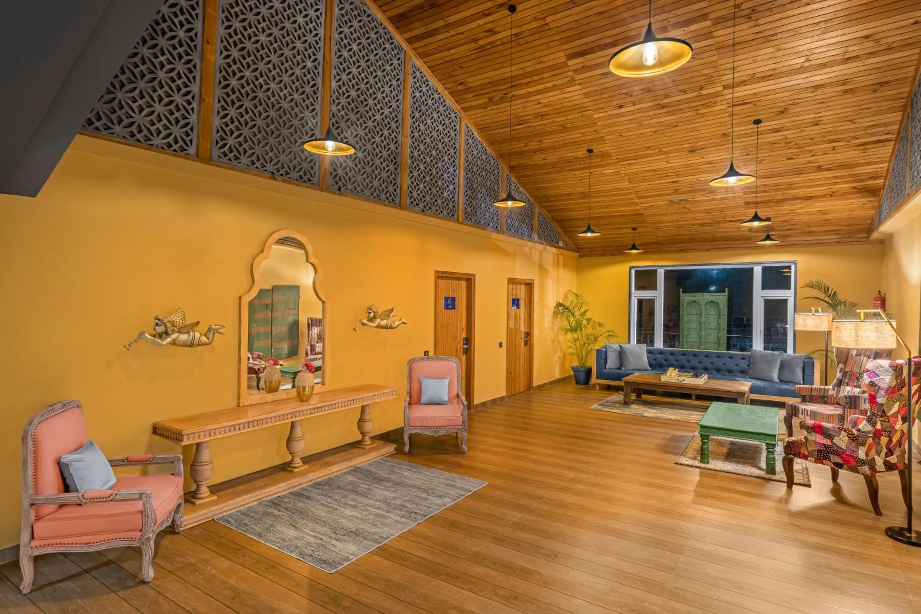 Seating area in The Atman Dharamshala by Leisure Hotels