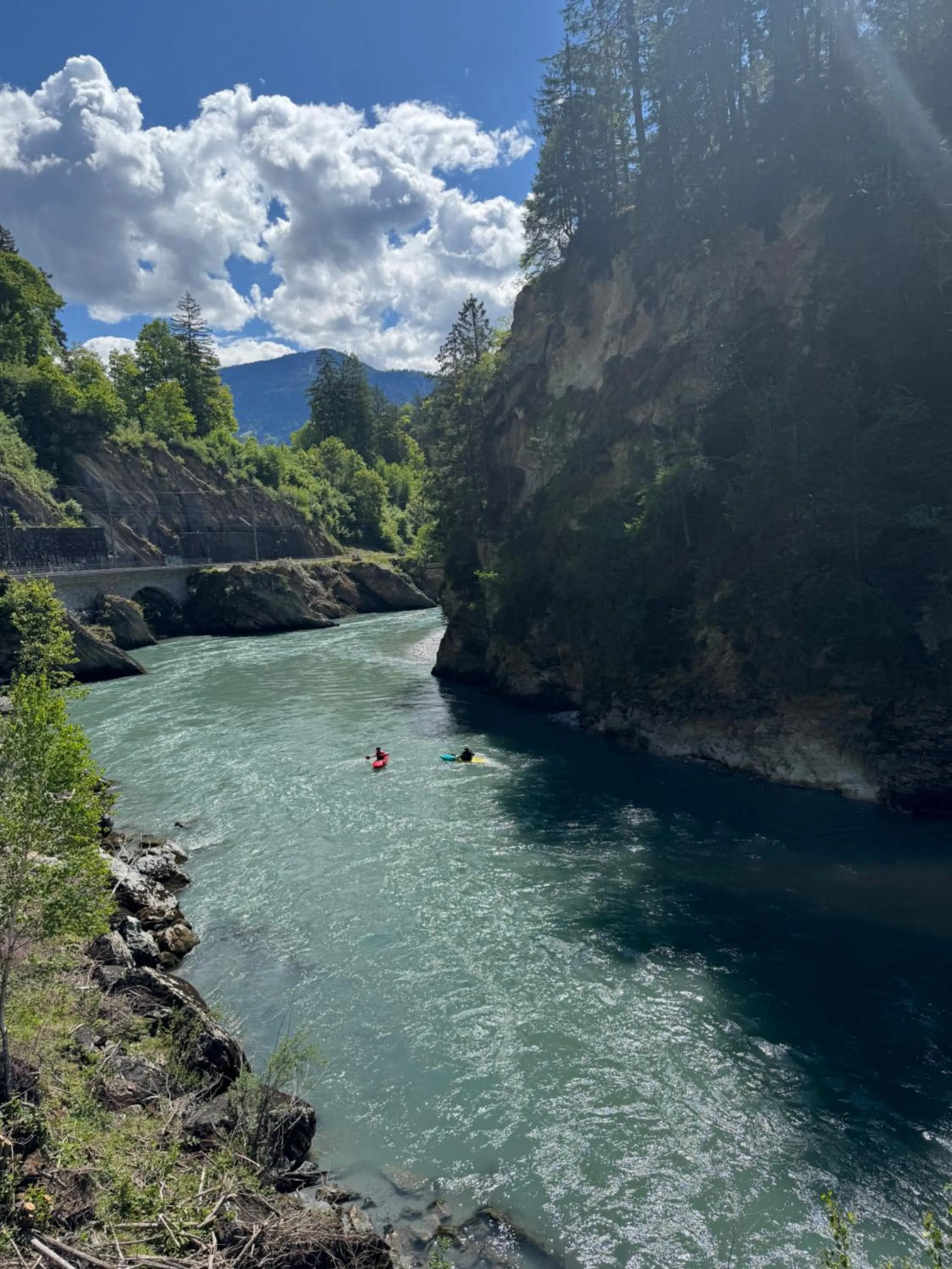 River view in Waldheim Laax Pension