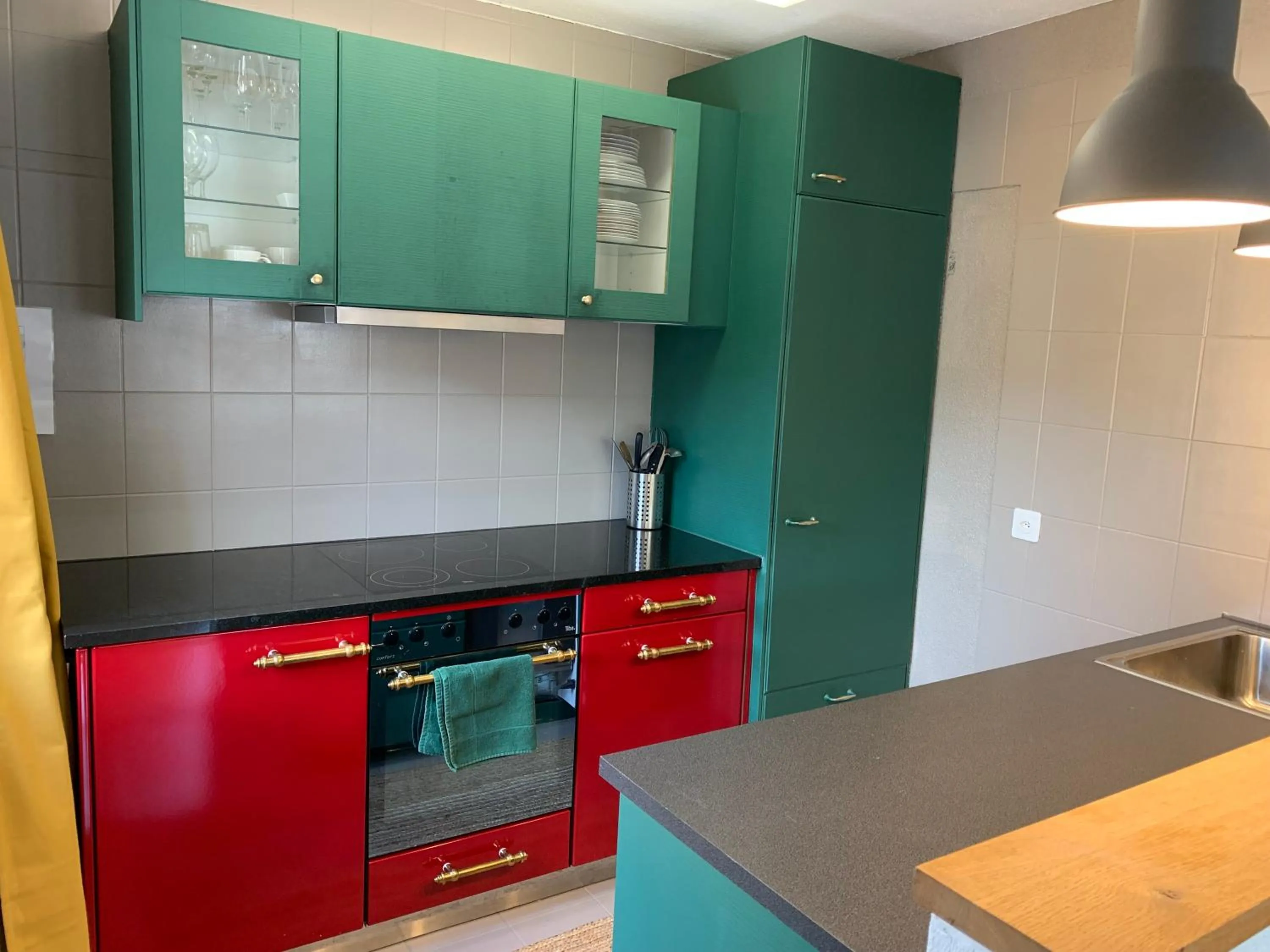 Kitchen or kitchenette in Waldheim Laax Pension