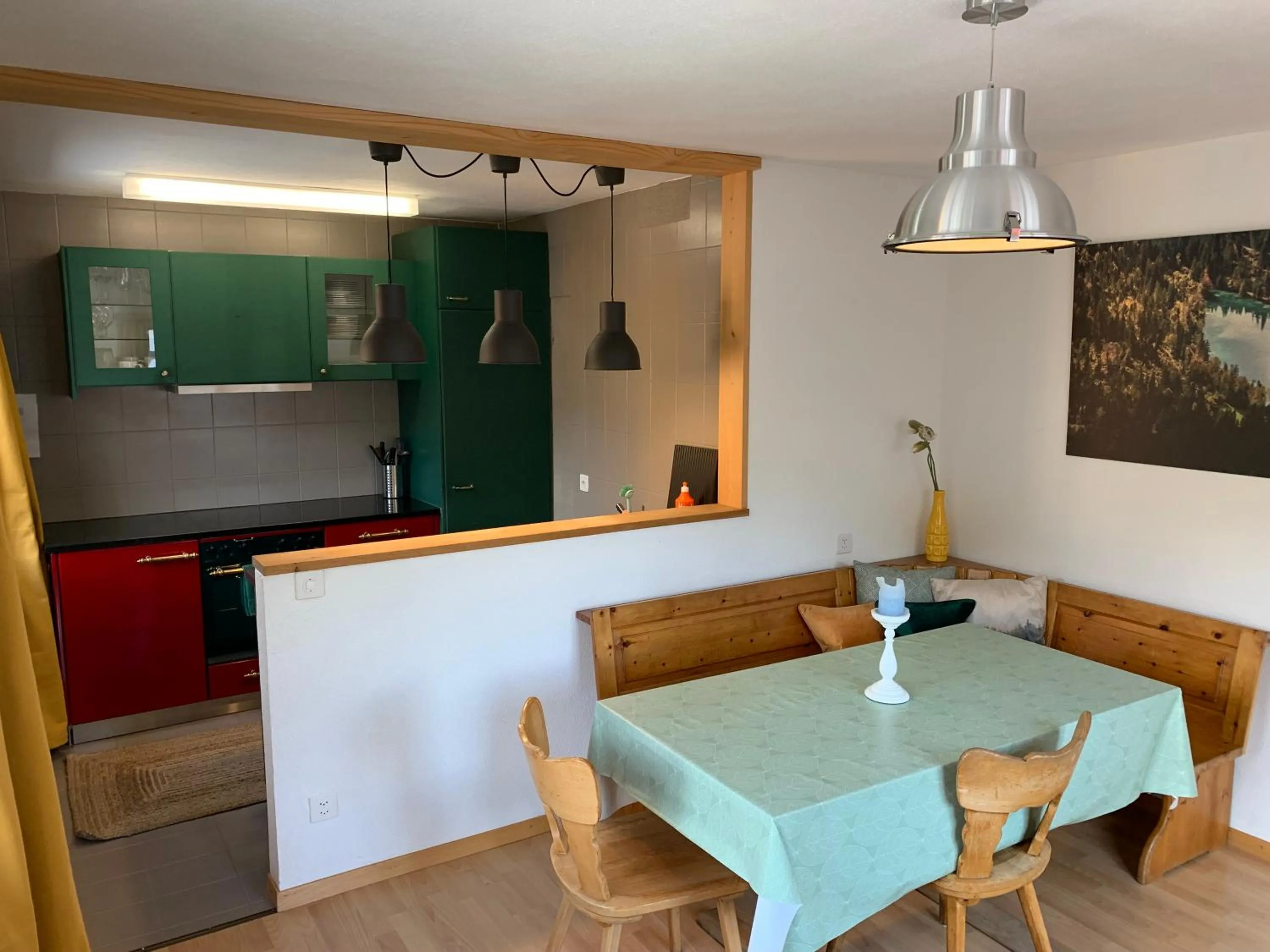 Kitchen or kitchenette in Waldheim Laax Pension